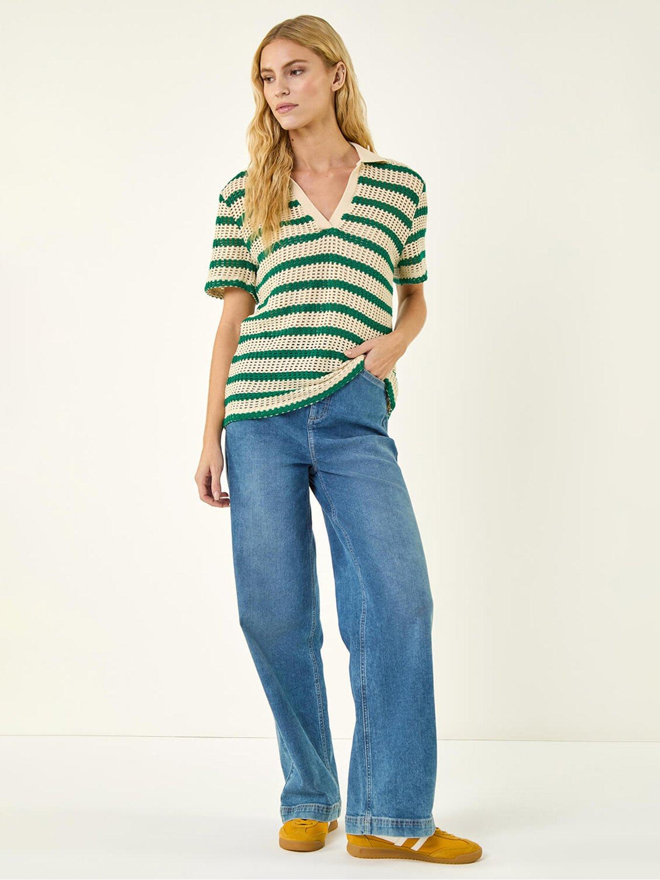 roman-stripe-crochet-collar-knit-topback