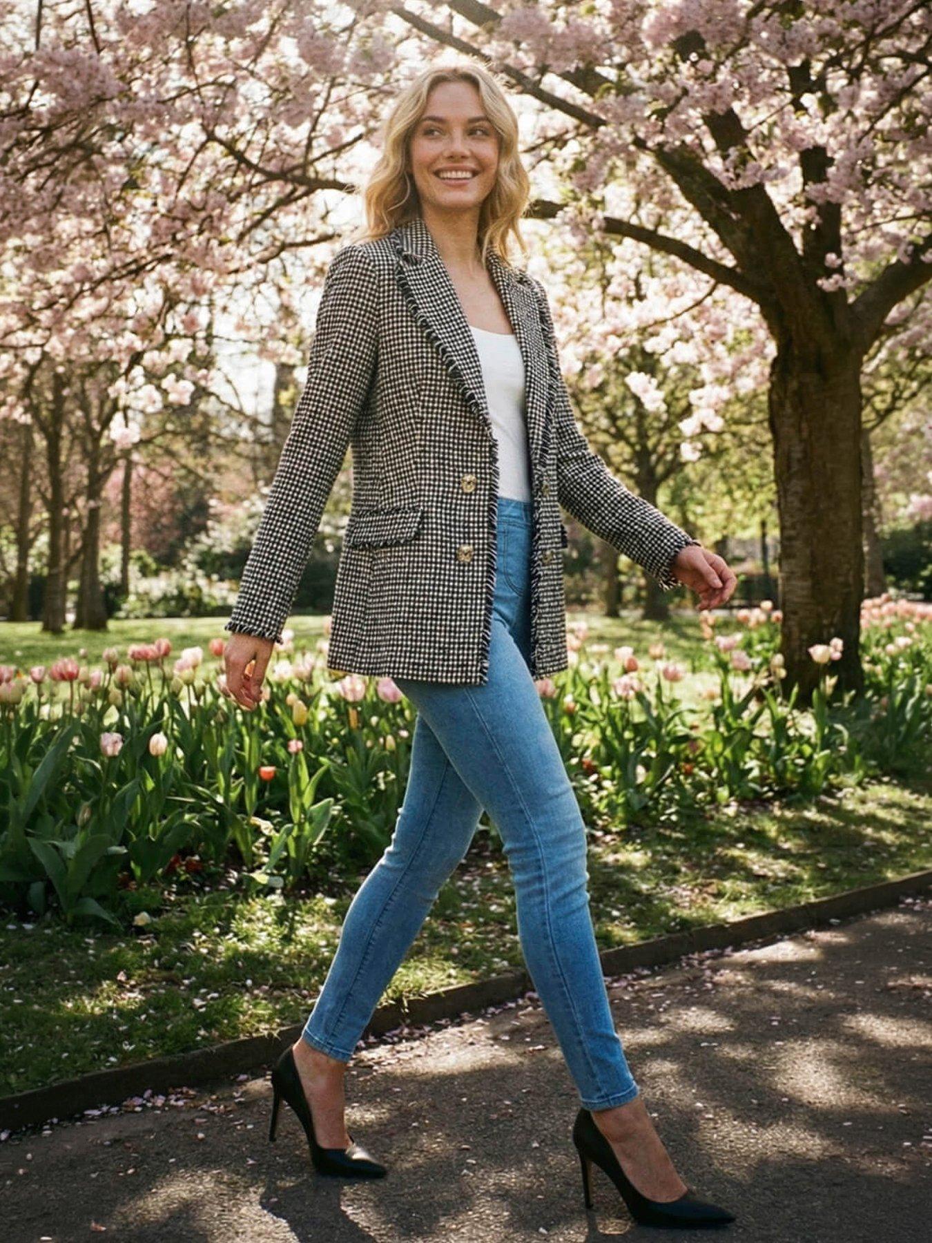 Roman Boucle Frayed Edge Jacket