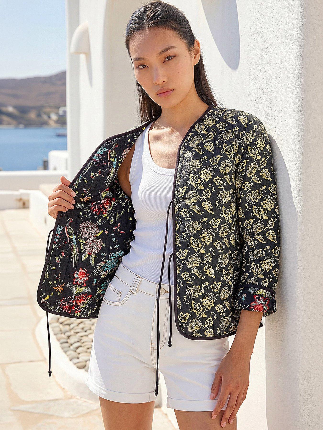 Roman Dusk Reversible Printed Quilted Jacket