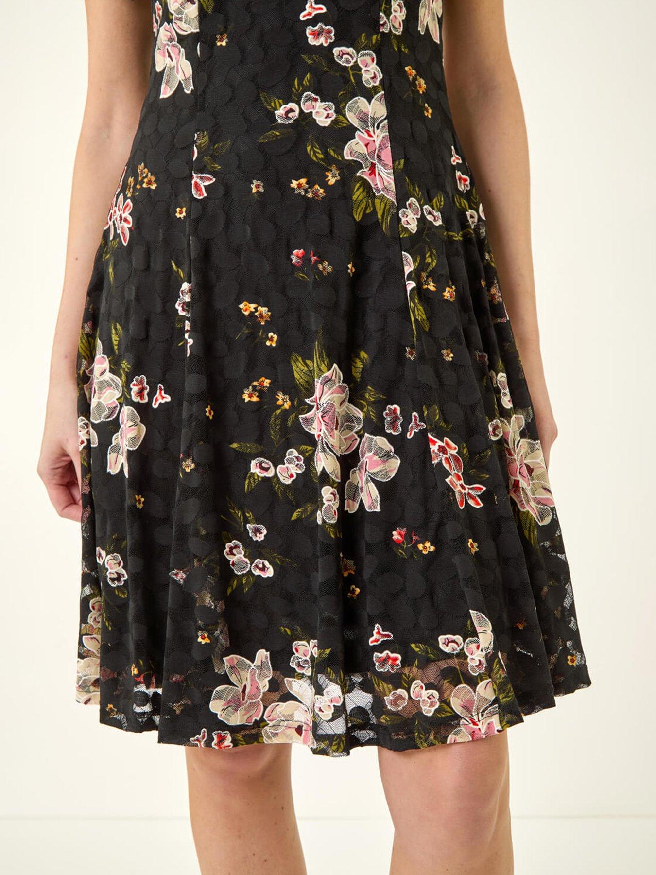 roman-floral-print-lace-stretch-dressdetail