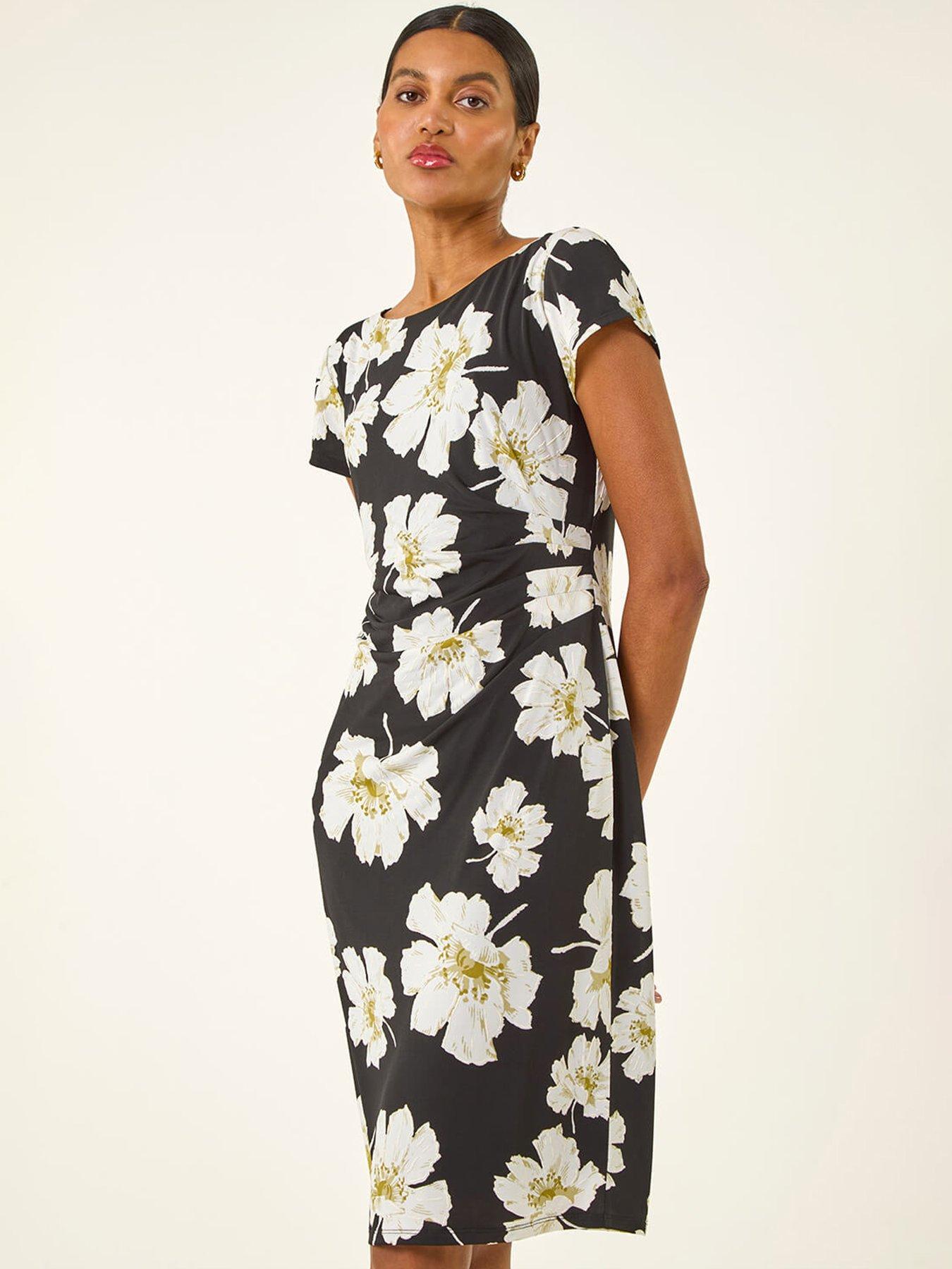 roman-floral-gathered-shift-dressback