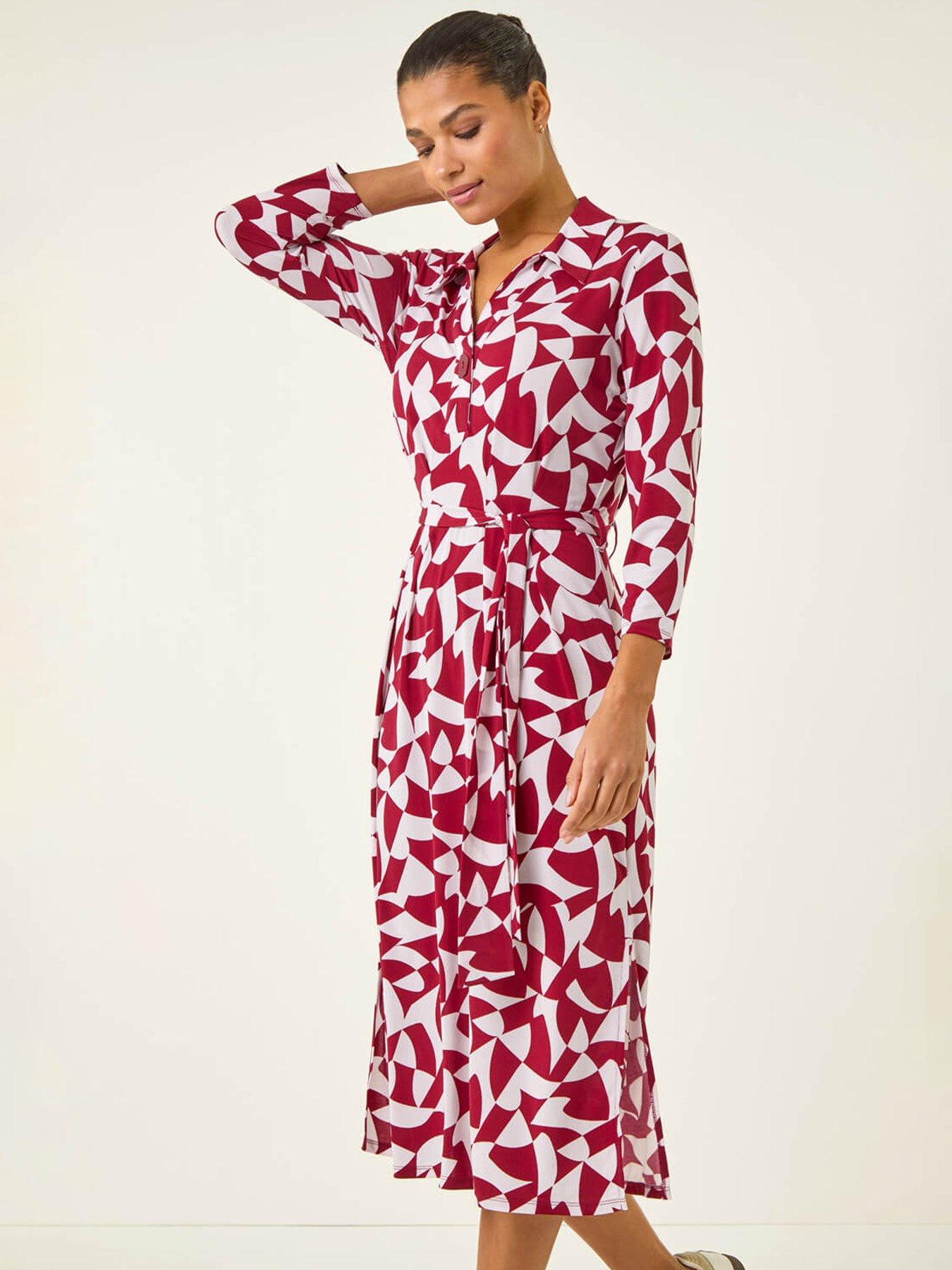 Image 3 of 5 of Roman Abstract Geometric Shirt Dress
