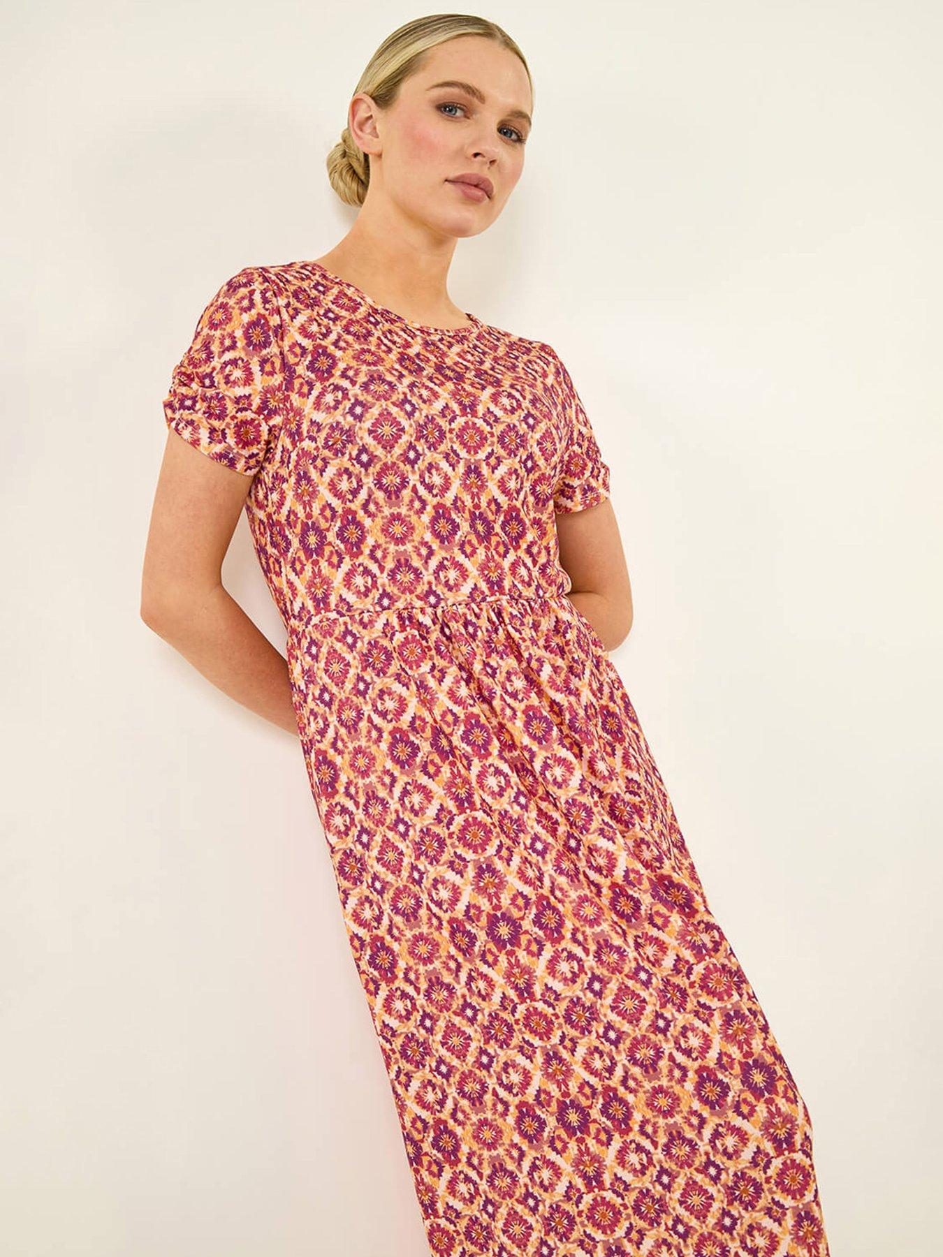Image 4 of 5 of Roman Petite Abstract Midi Dress