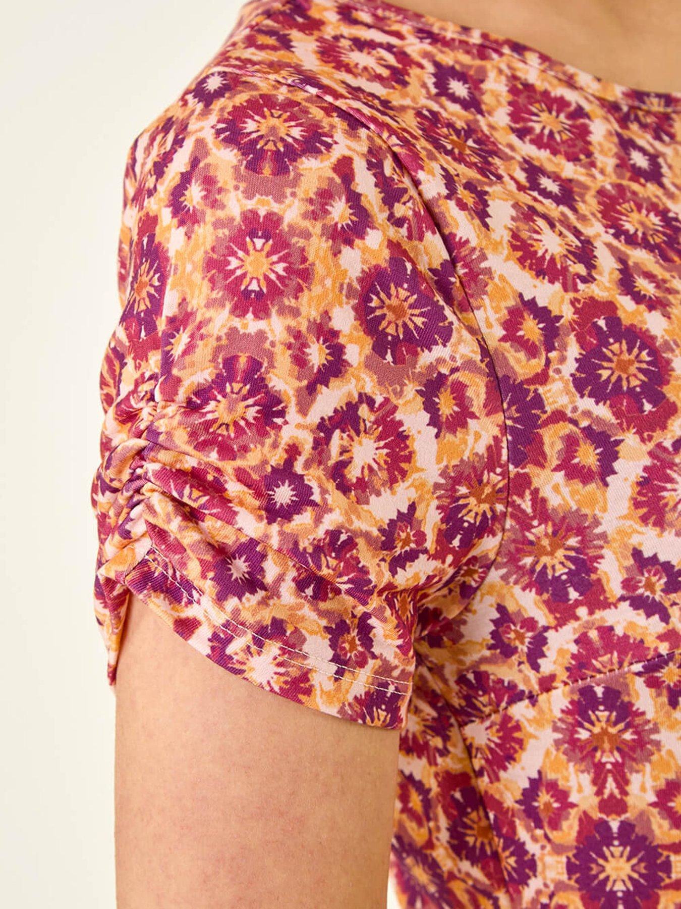 Image 5 of 5 of Roman Petite Abstract Midi Dress