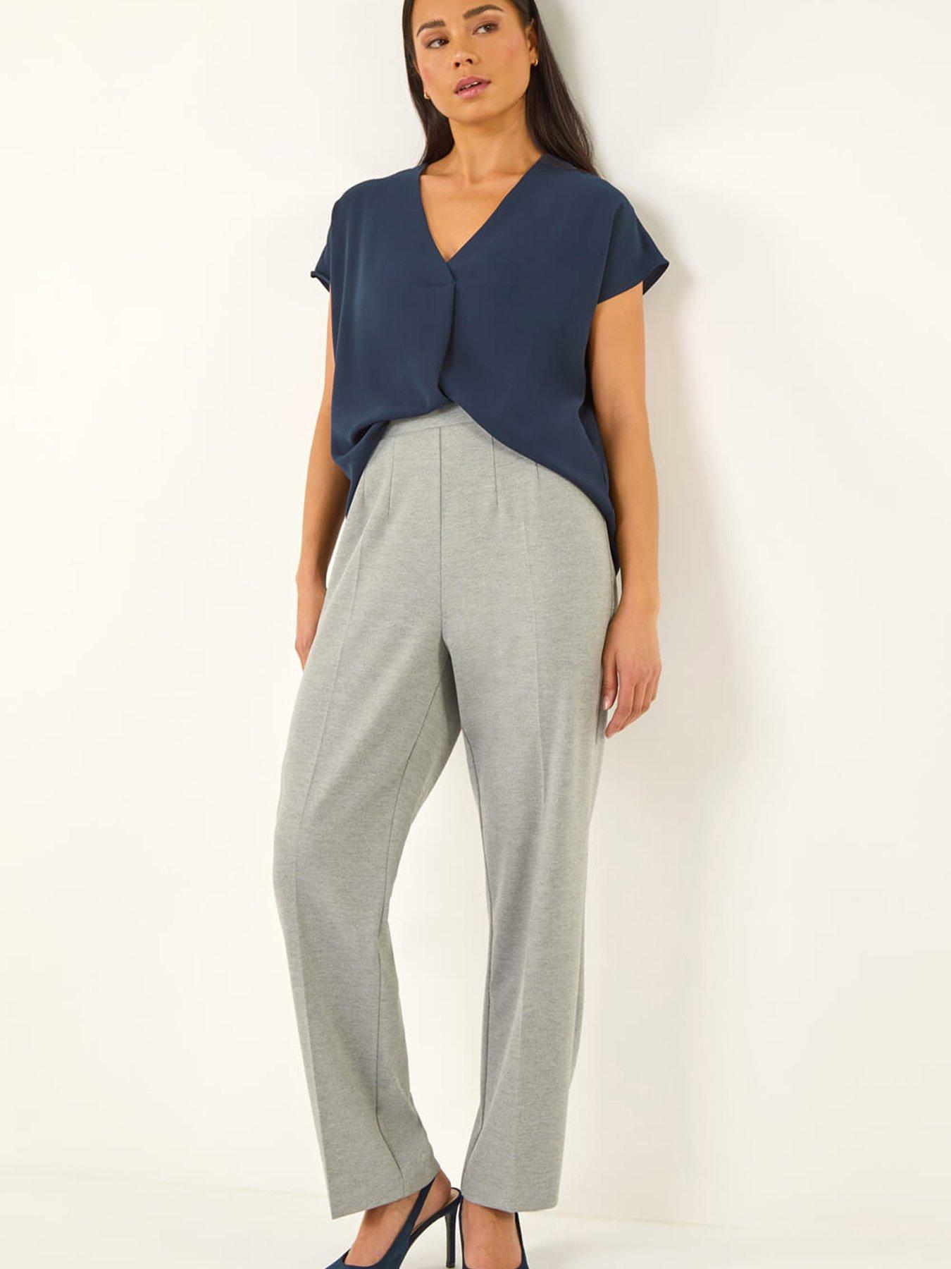roman-petite-straight-leg-ponte-stretch-trouseroutfit