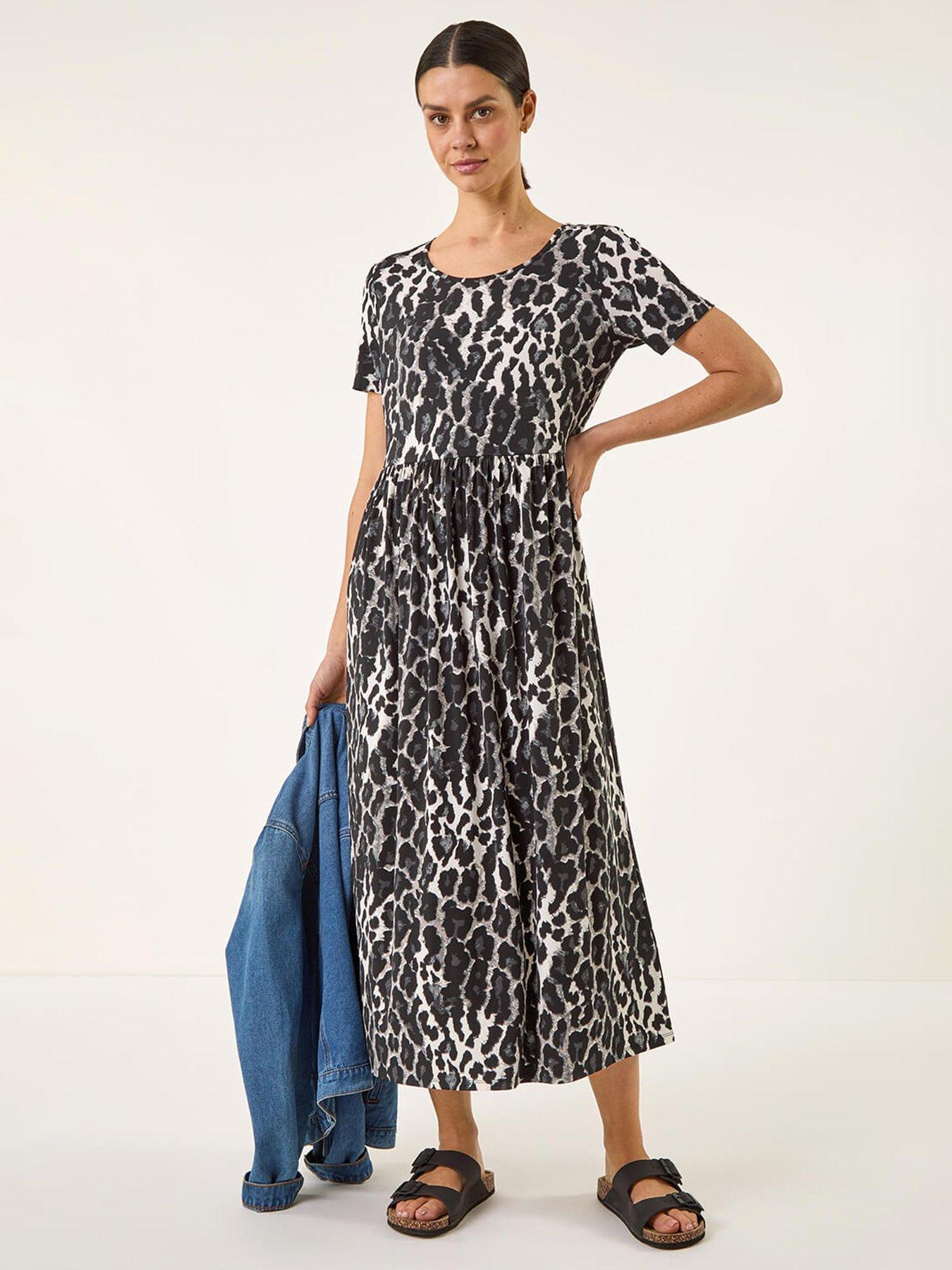 roman-animal-print-stretch-midi-dressback