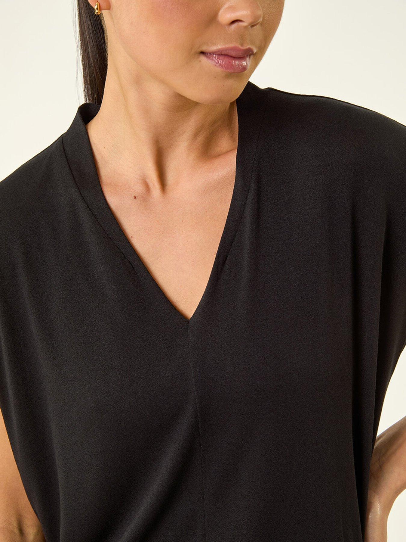 roman-petite-cap-sleeve-stretch-topdetail