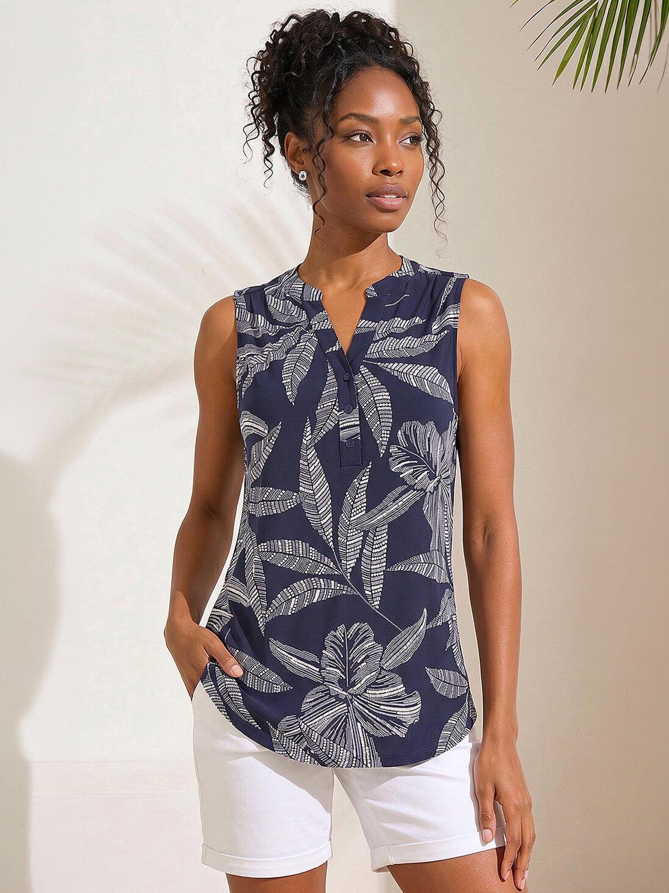 Image 1 of 5 of Roman Floral Puff Print Stretch Vest