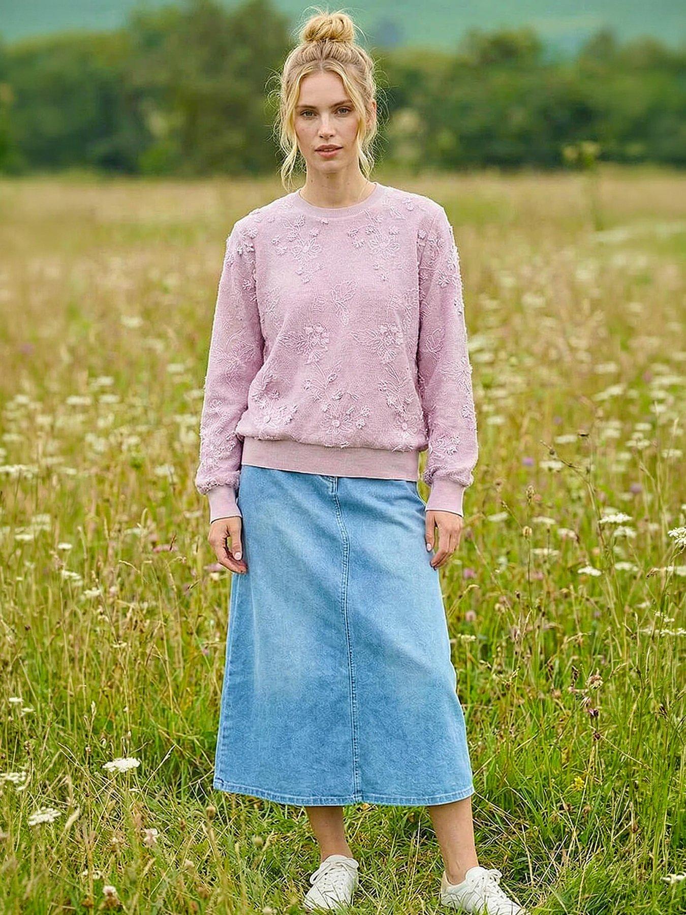 Roman Floral Mesh Knit Jumper