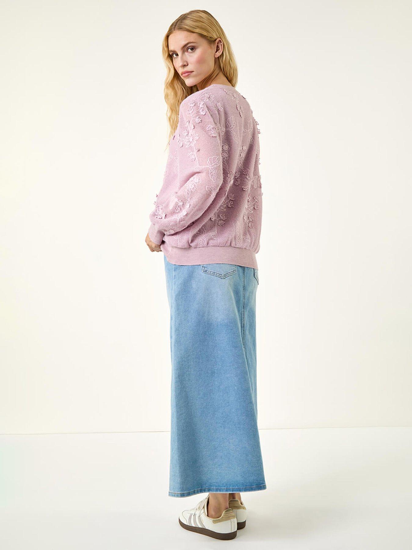 Image 2 of 5 of Roman Floral Mesh Knit Jumper