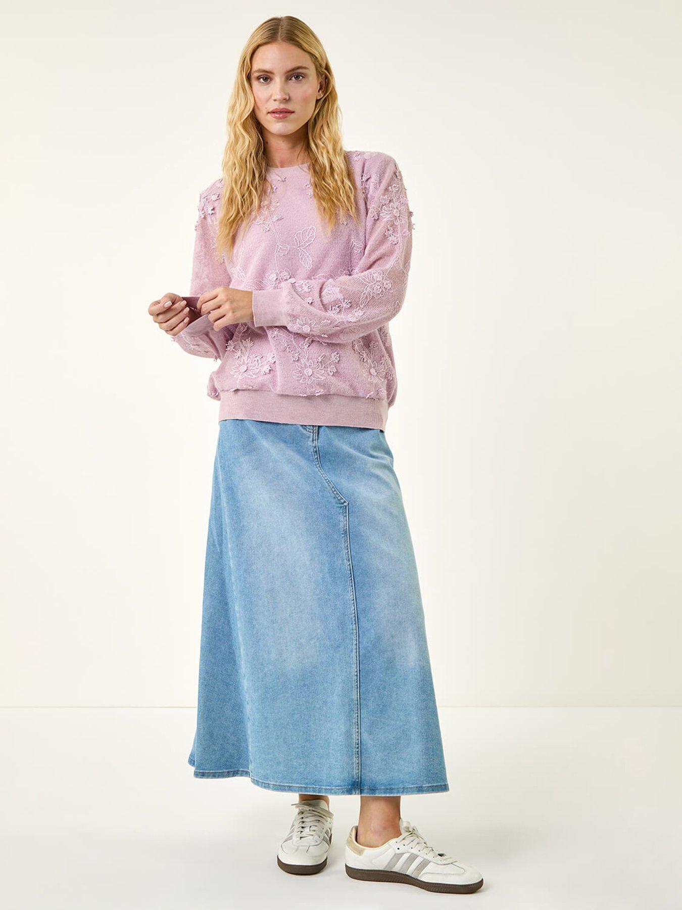 Image 3 of 5 of Roman Floral Mesh Knit Jumper