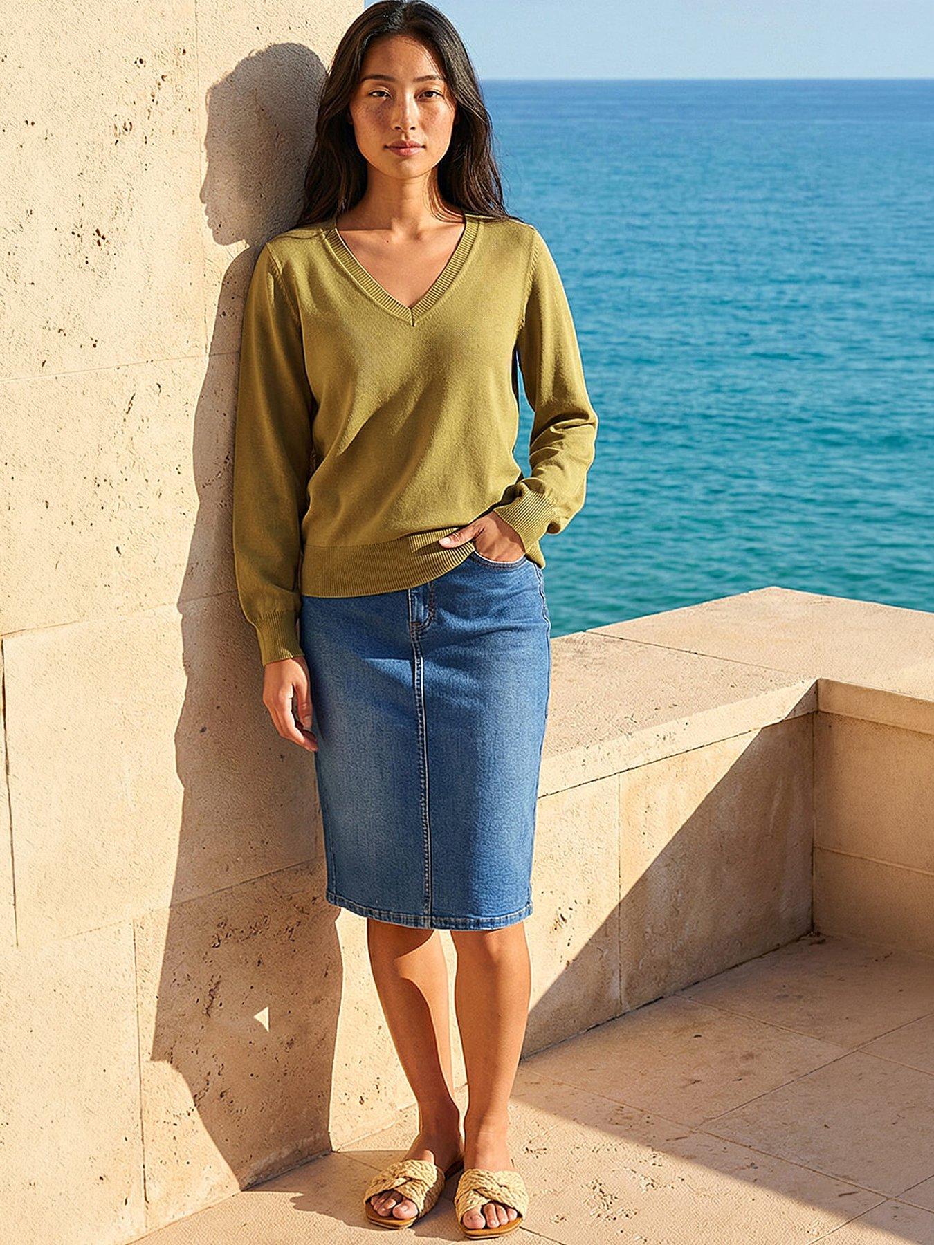 Image 1 of 5 of Roman Petite V-neck Knit Jumper