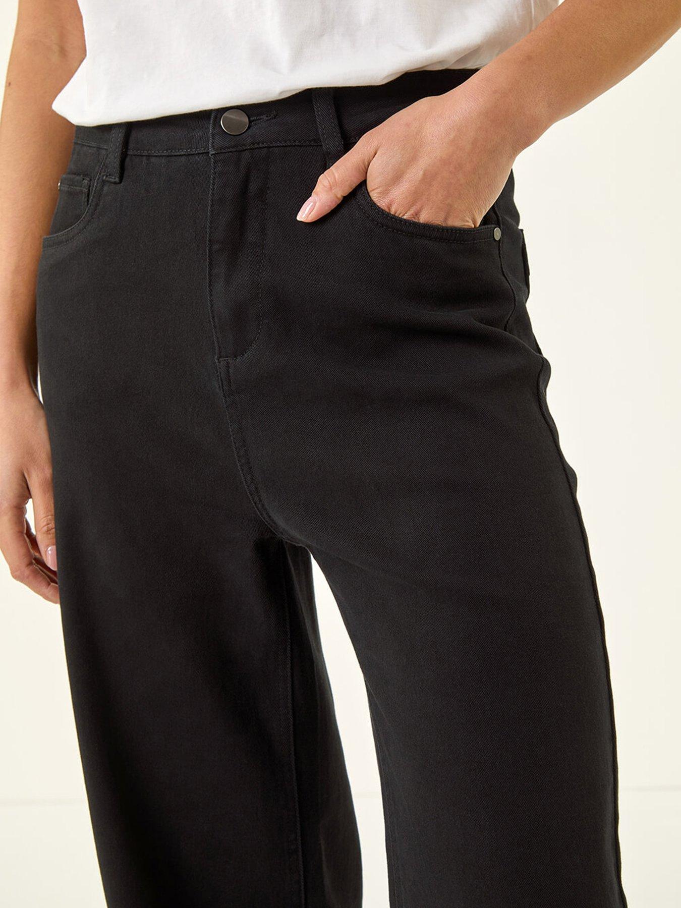 Image 5 of 5 of Roman Petite Cotton Frayed Hem Trouser