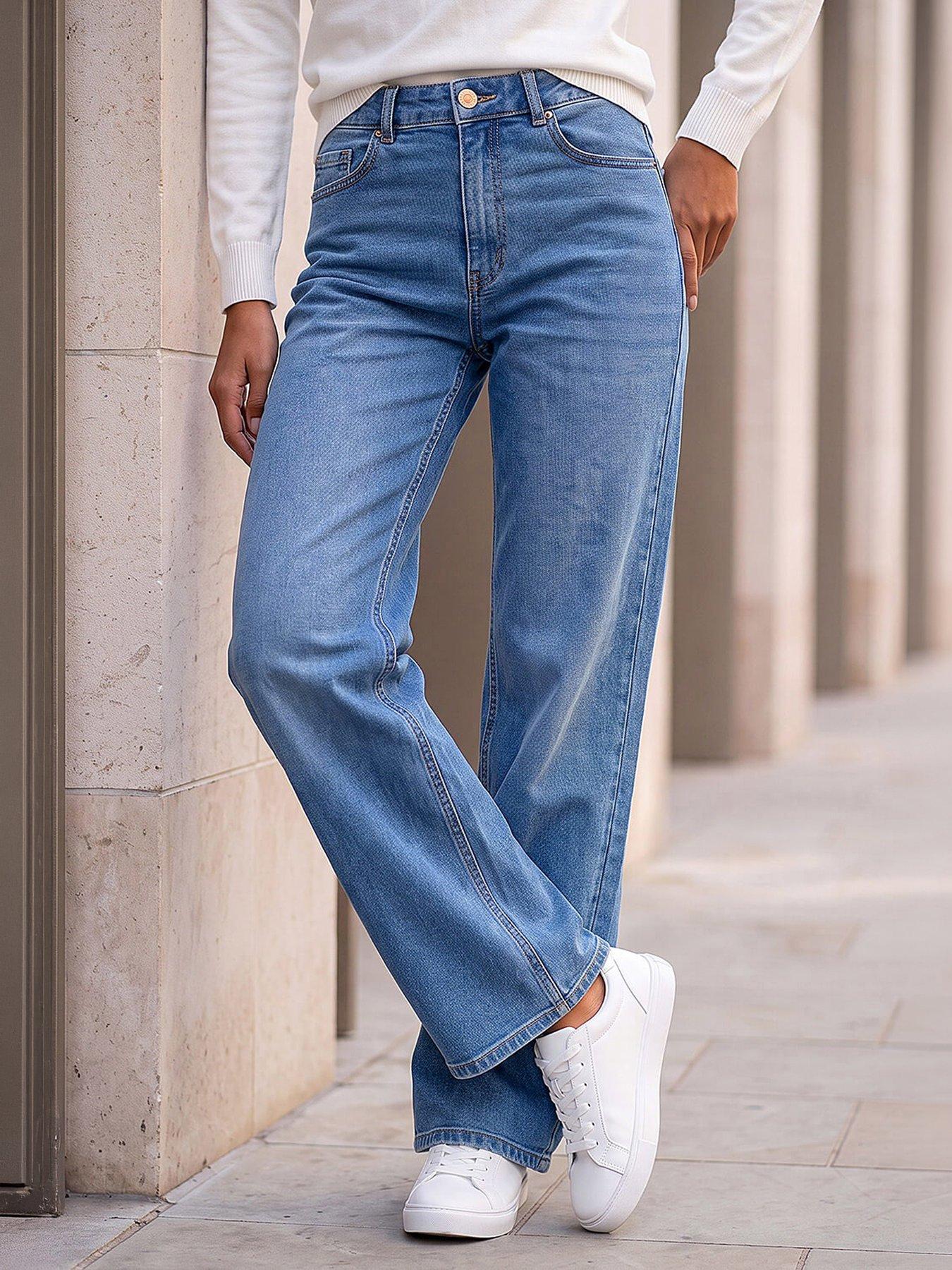 Roman Petite Wide Leg Jeans