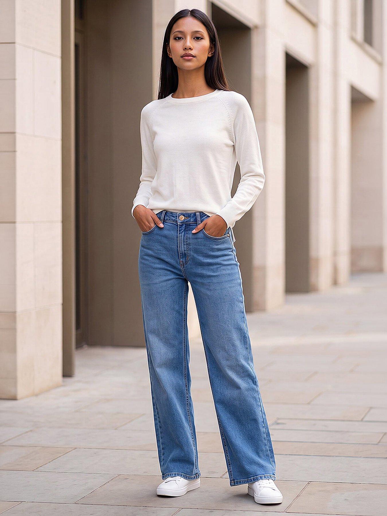 Image 2 of 5 of Roman Petite Wide Leg Jeans