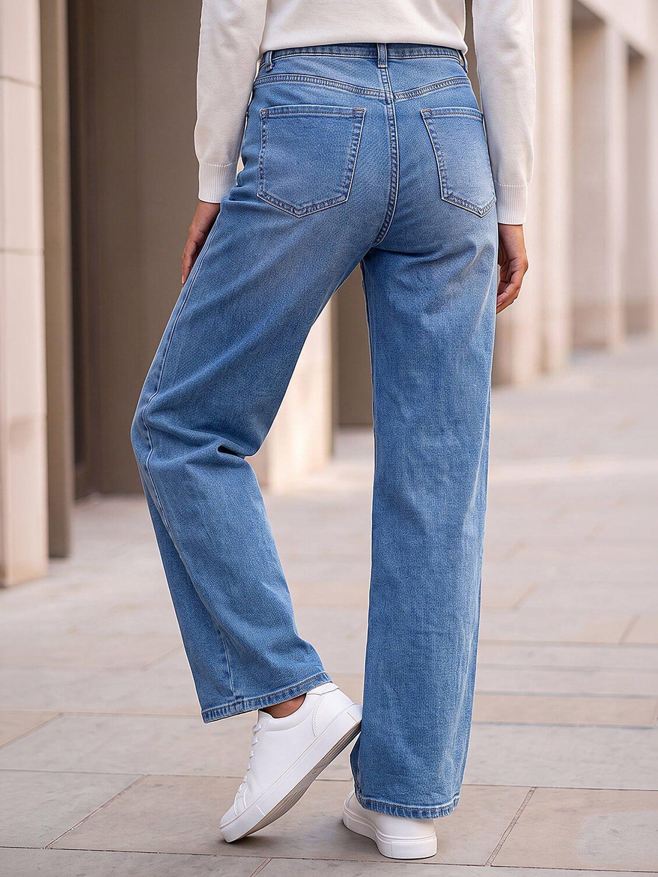 Image 3 of 5 of Roman Petite Wide Leg Jeans