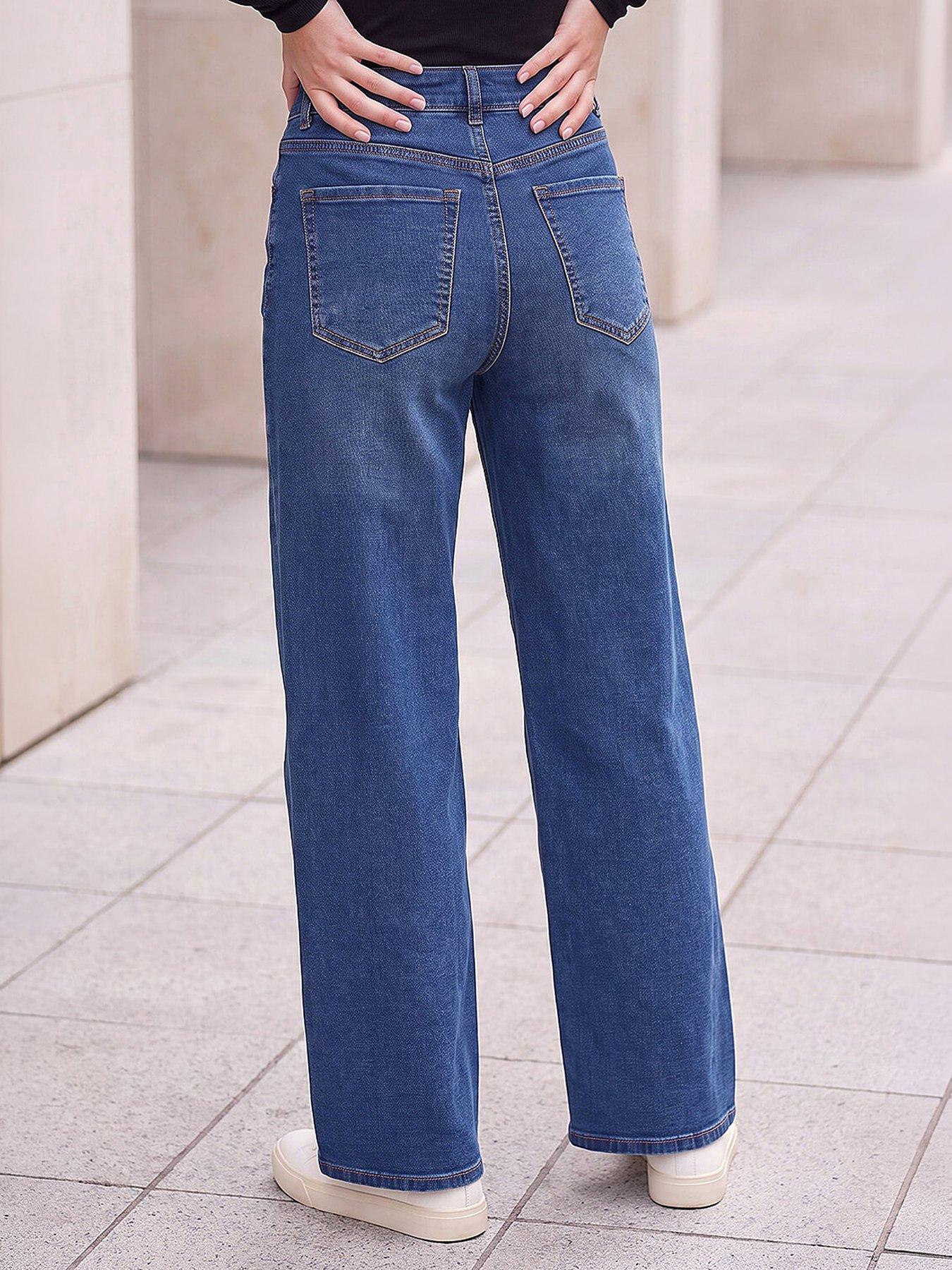 Image 3 of 4 of Roman Petite Wide Leg Jeans