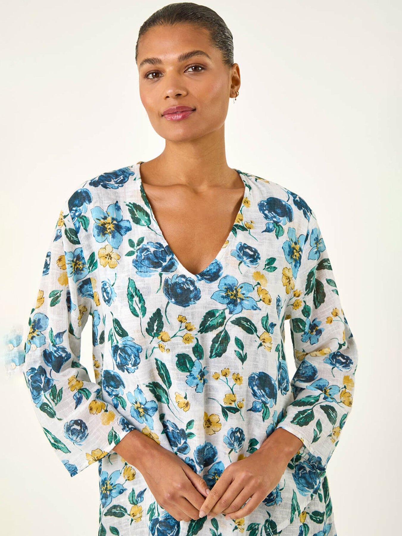 roman-floral-wrap-hem-tunic-topoutfit