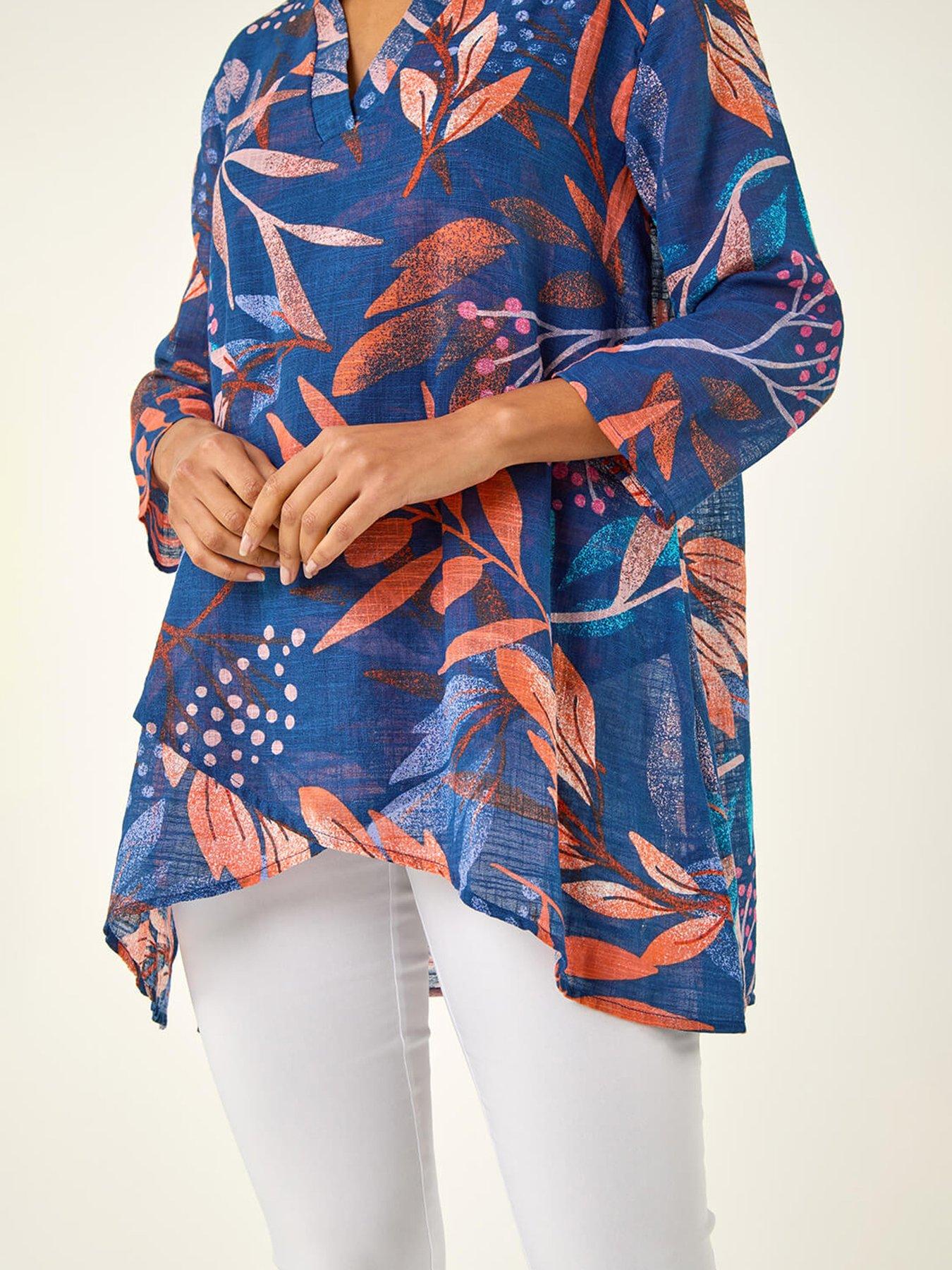 roman-leaf-print-wrap-front-tunic-topdetail