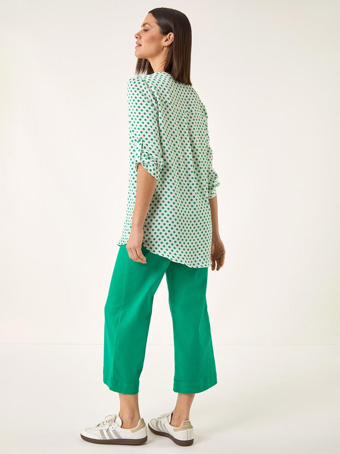 Image 2 of 5 of Roman Spot Print Woven Top