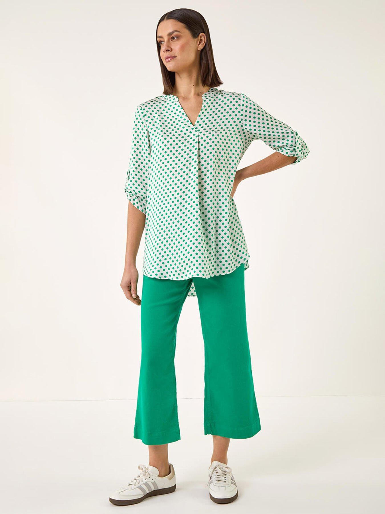 Image 3 of 5 of Roman Spot Print Woven Top