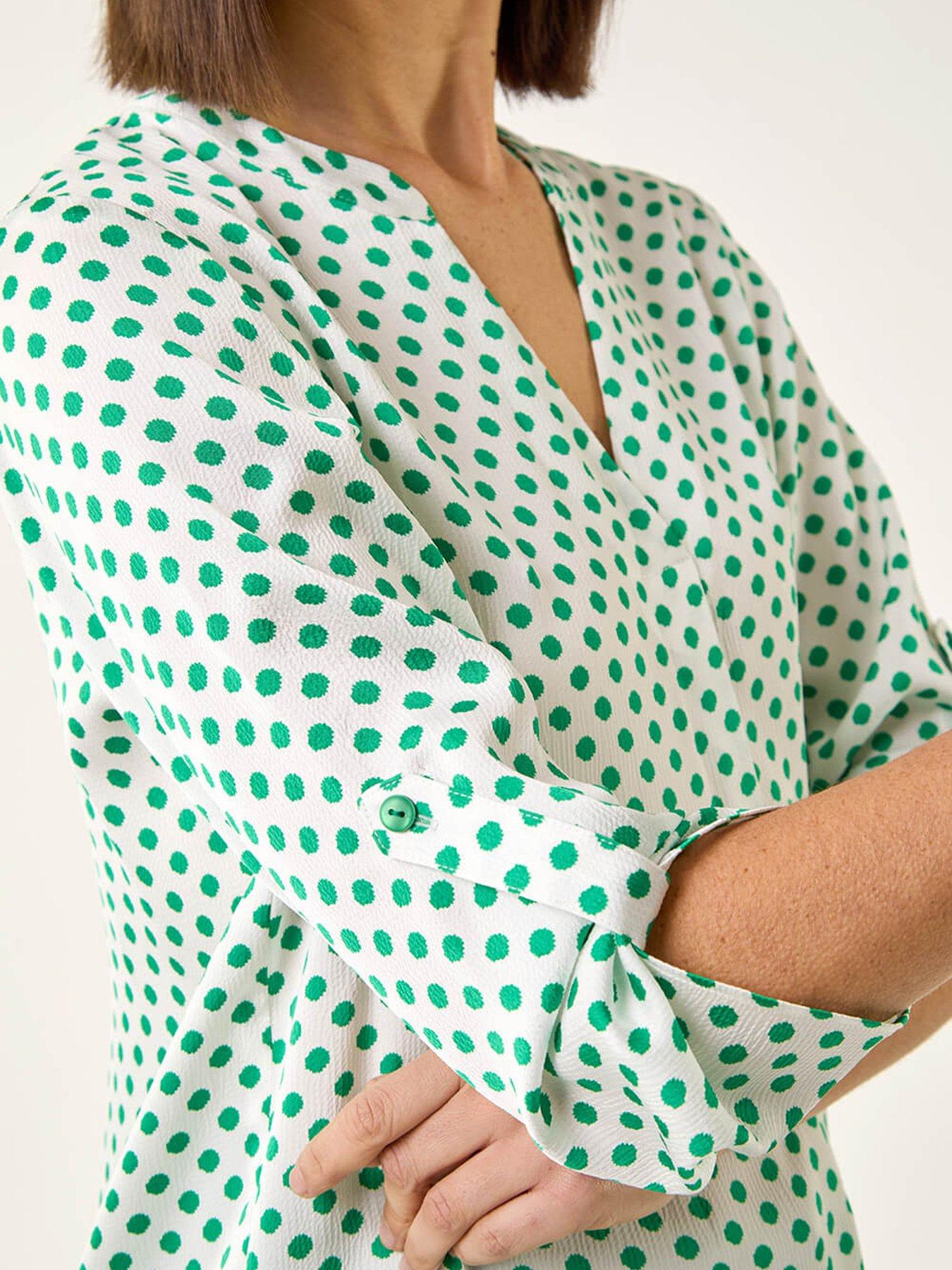 Image 5 of 5 of Roman Spot Print Woven Top