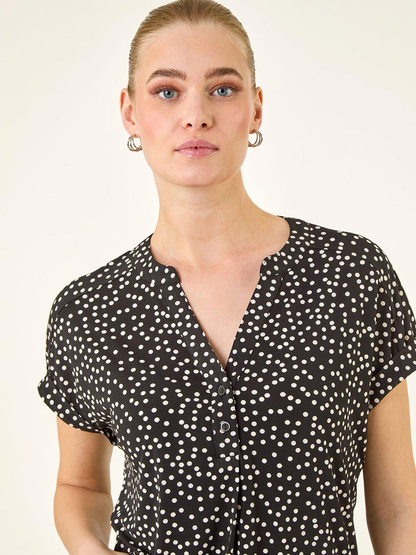 roman-polka-dot-puff-print-topoutfit