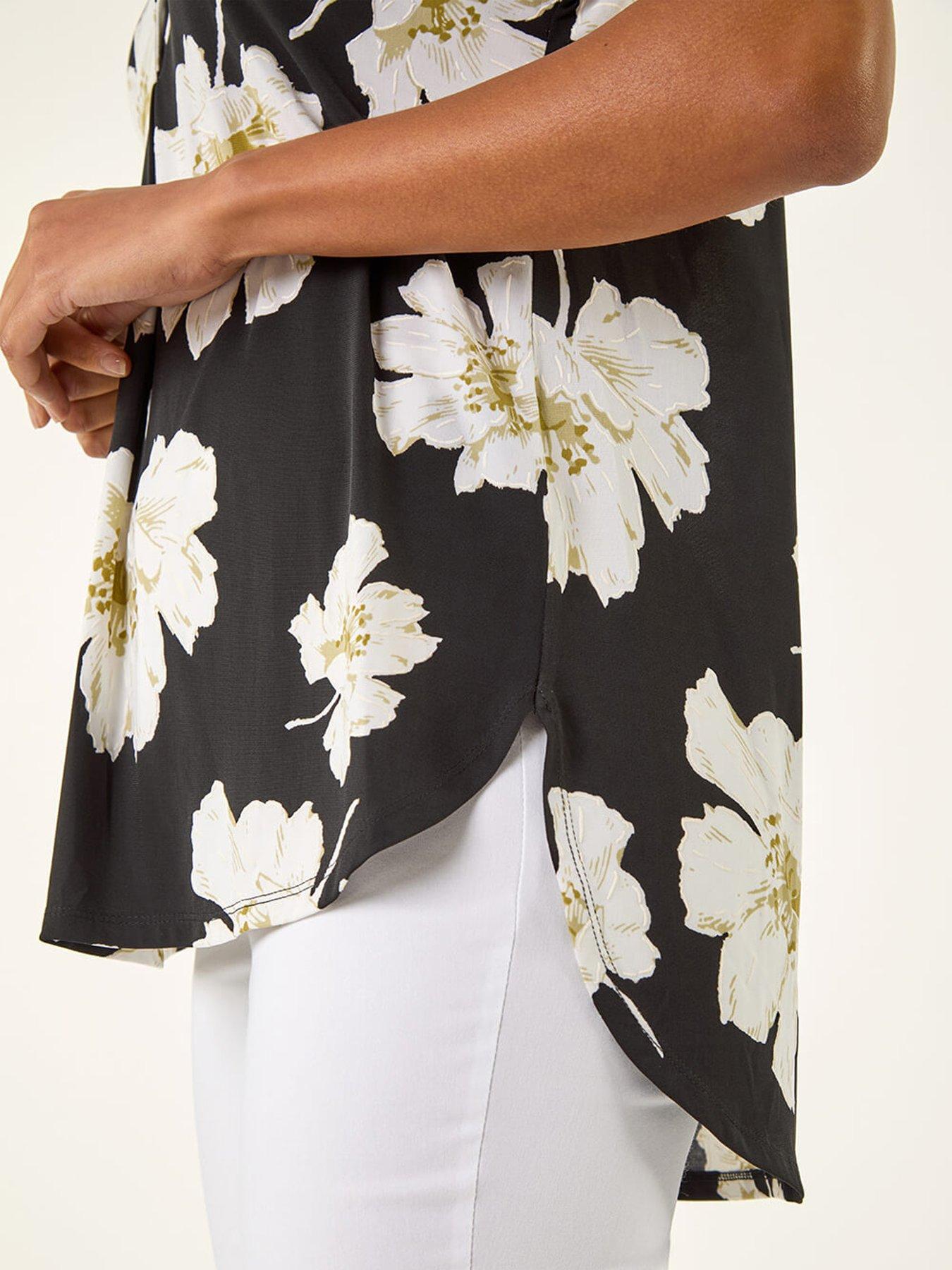 roman-floral-puff-print-stretch-topdetail