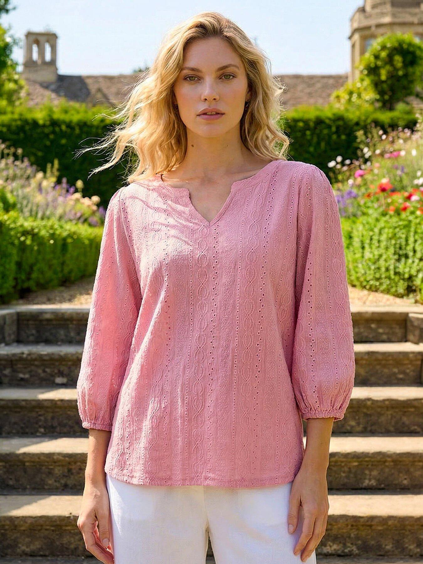 Roman Broderie Detail Tunic Top