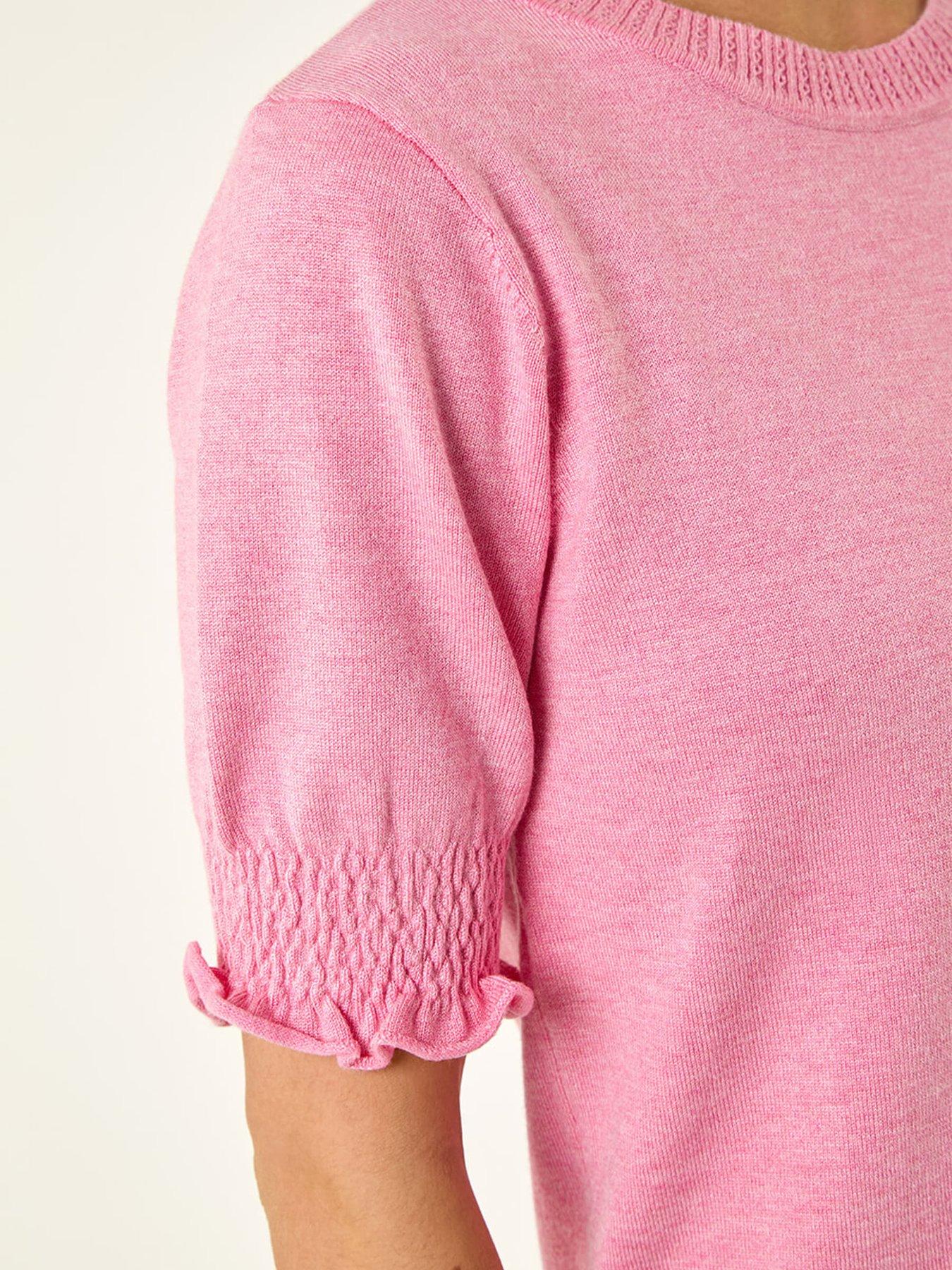 roman-petite-shirred-sleeve-knit-topdetail