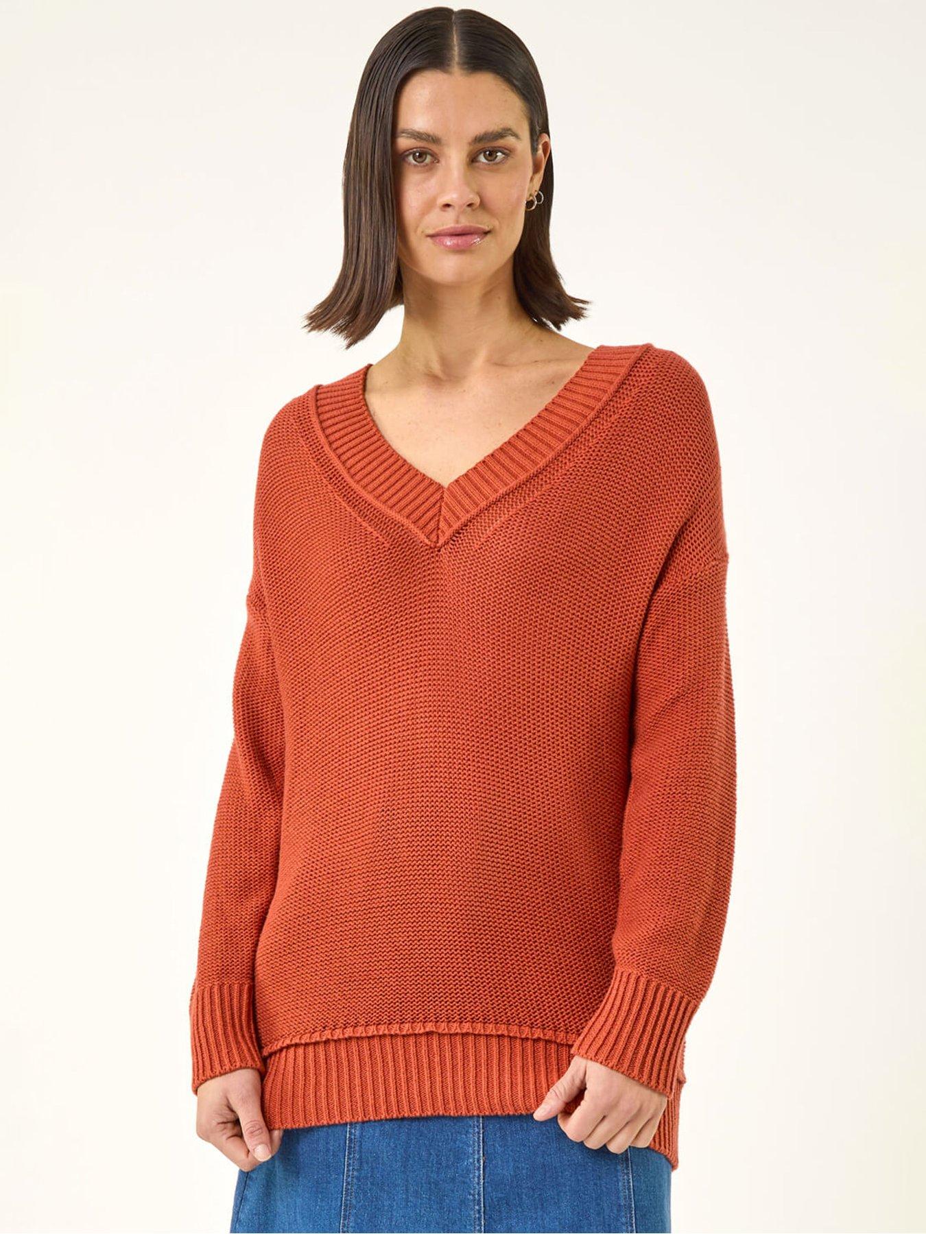 roman-ribbed-v-neck-boyfriend-jumperfront