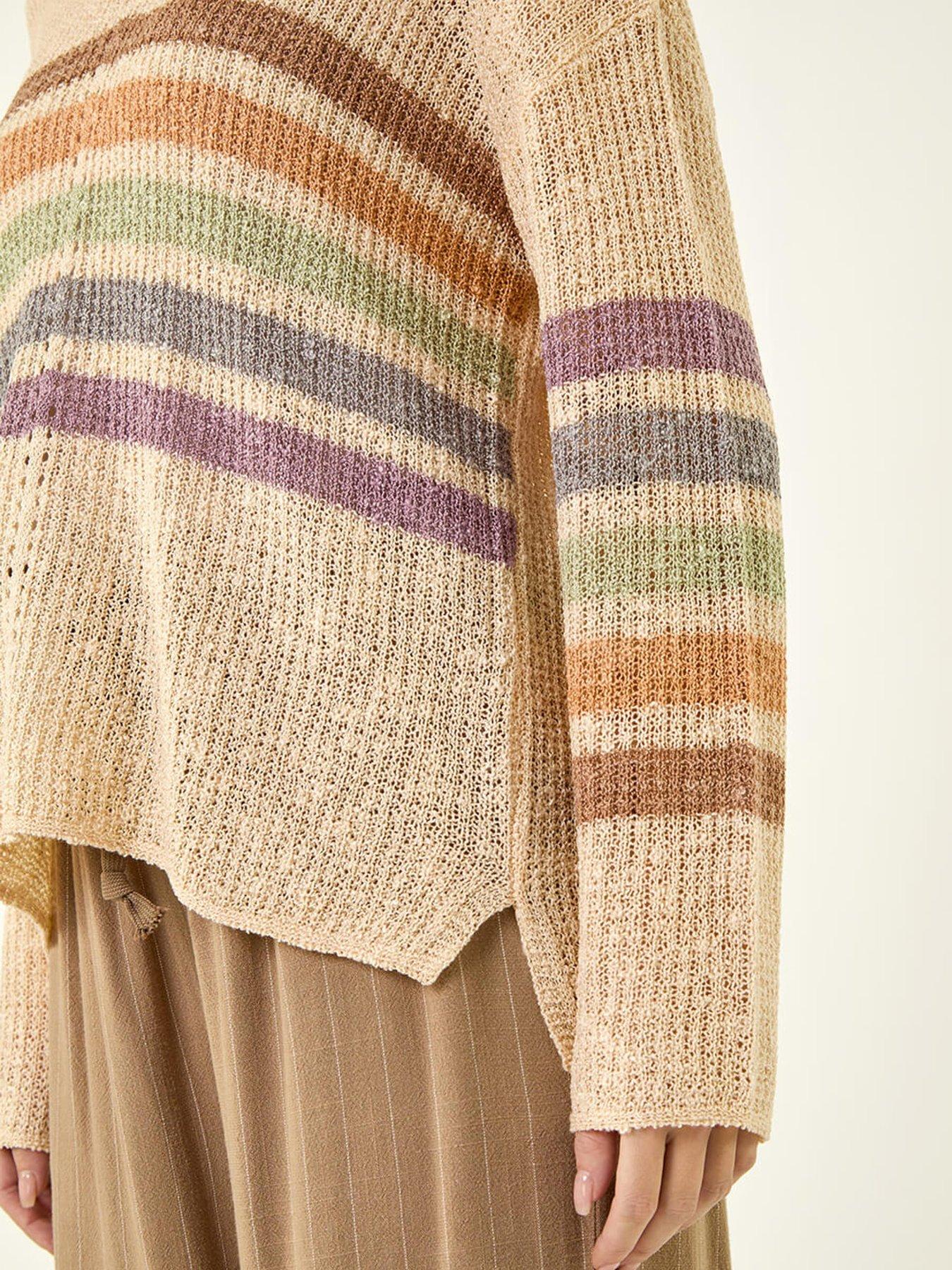 roman-stripe-v-neck-knit-jumperdetail