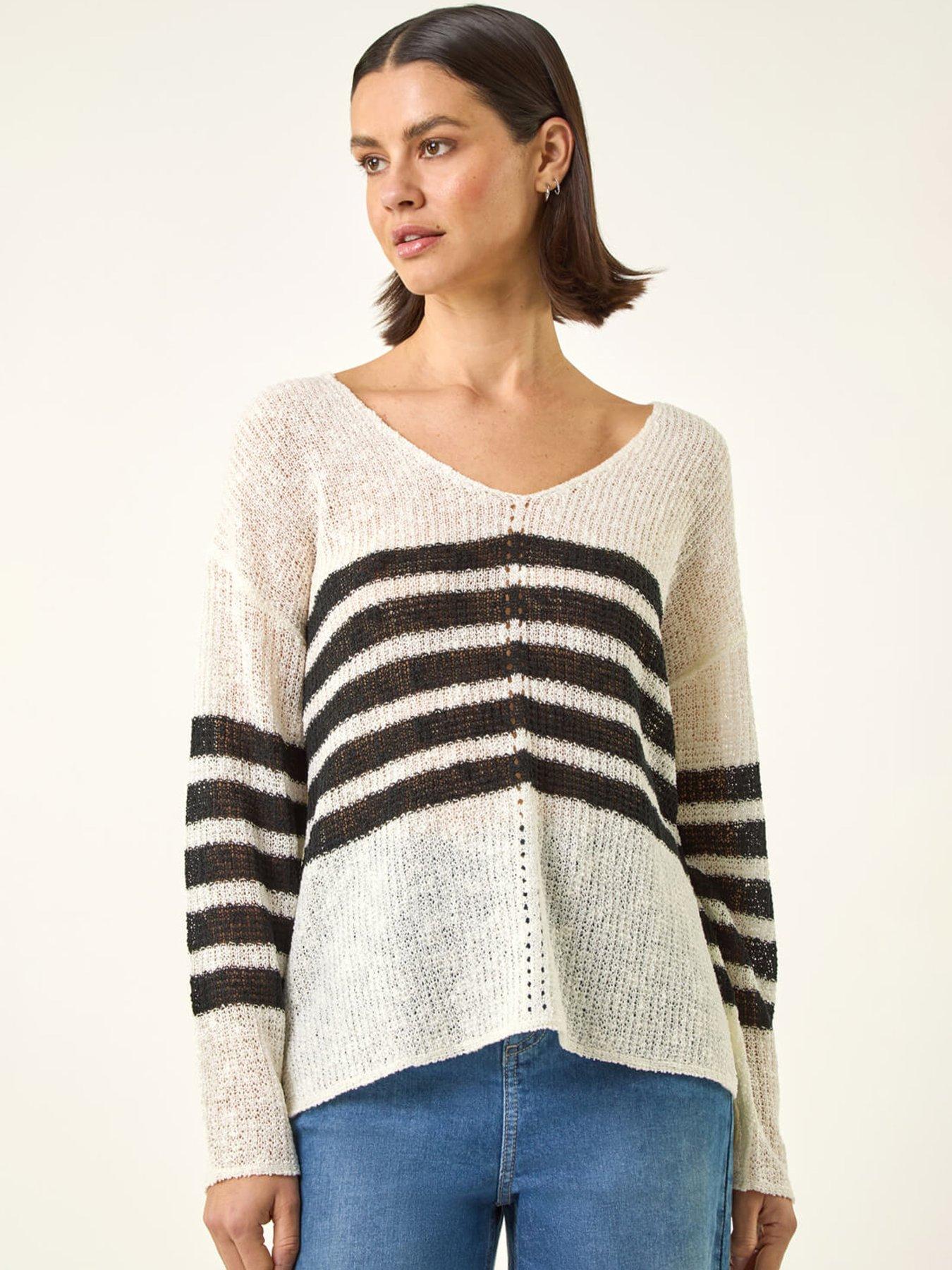roman-stripe-v-neck-knit-jumperfront