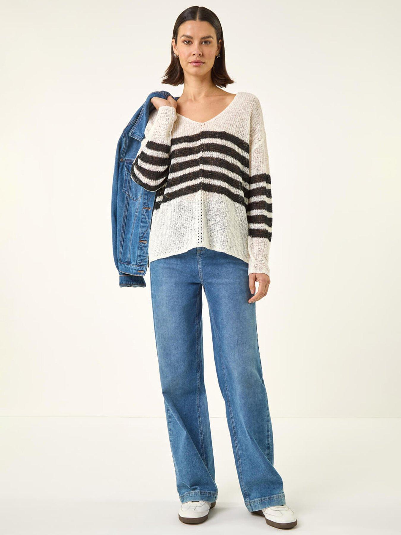 roman-stripe-v-neck-knit-jumperback