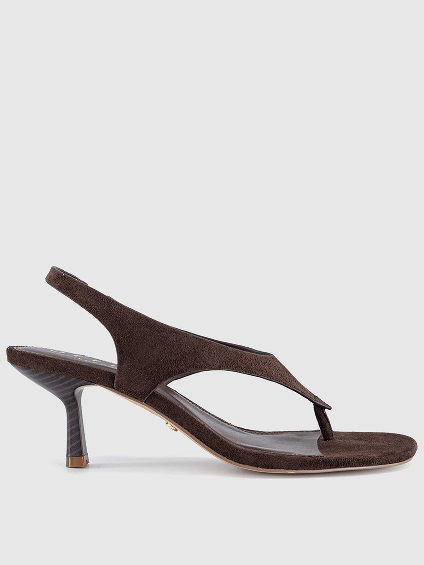 office-mimi-toe-post-slingback-heel-brownfront