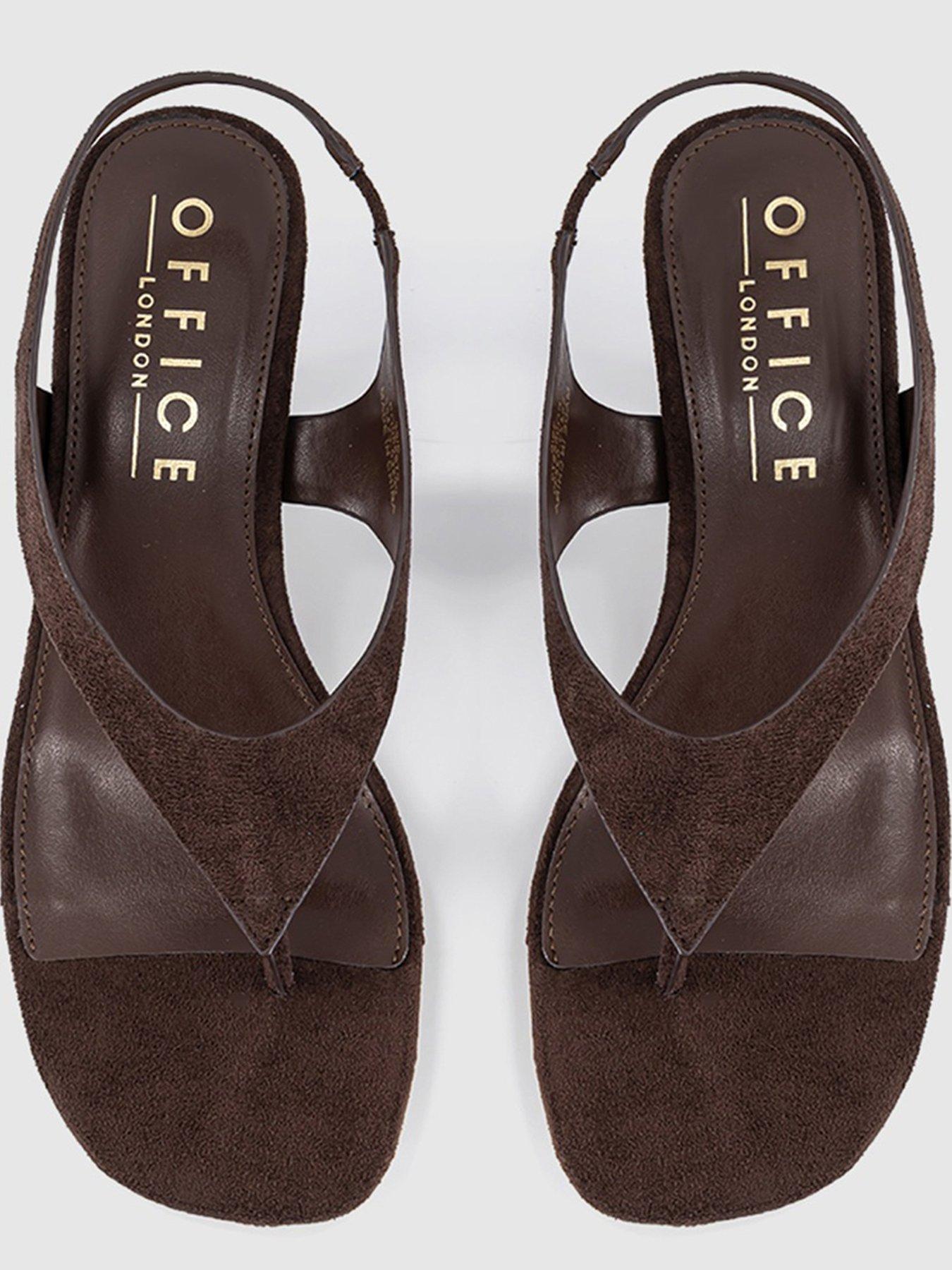 office-mimi-toe-post-slingback-heel-brownoutfit