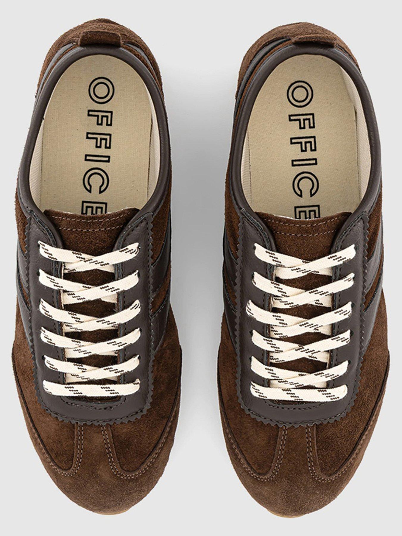 office-thunder-suede-slim-sole-runner-brown-suedeoutfit