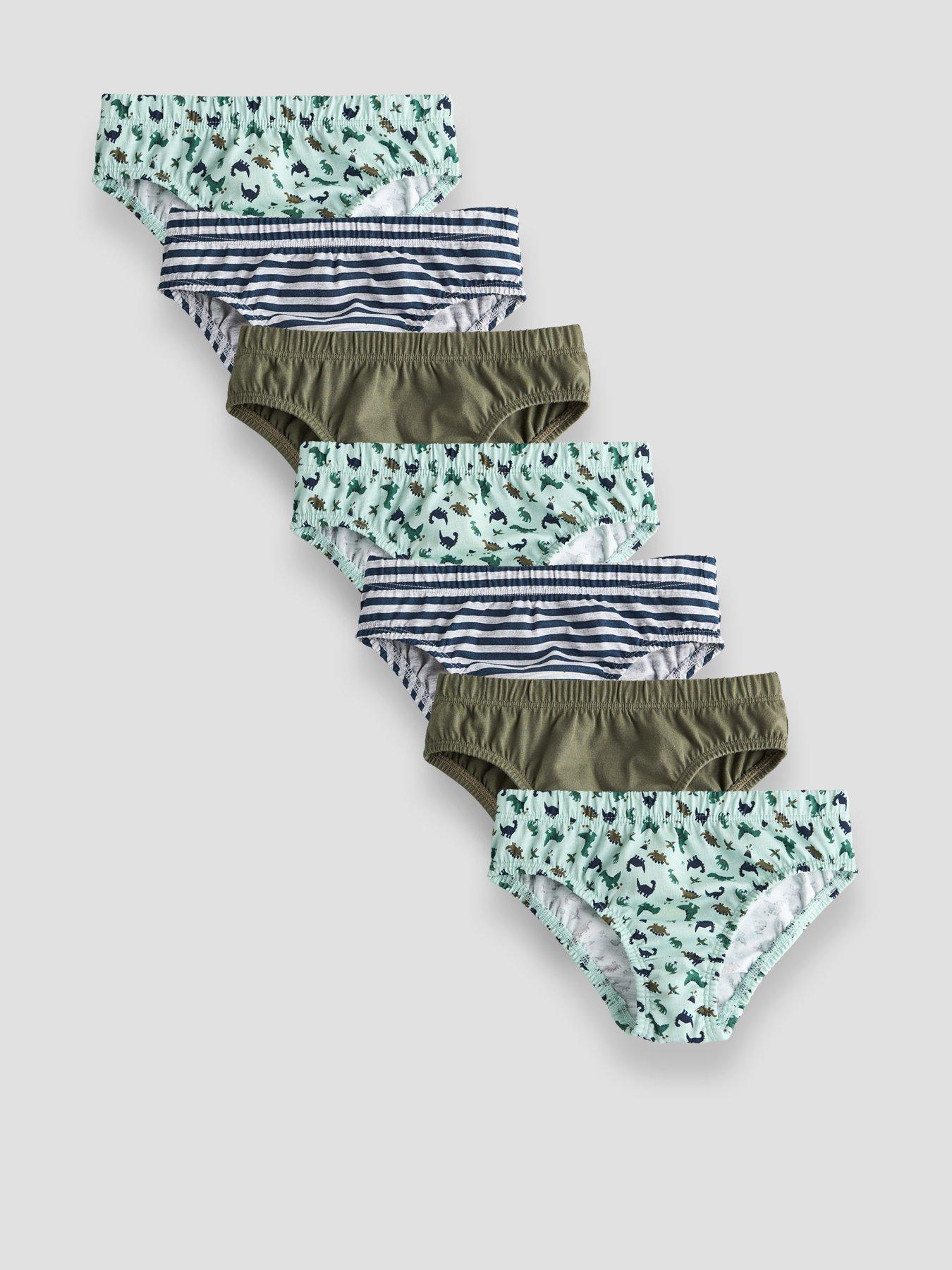Image 1 of 5 of The Very Collection Boys' 7 Pack Dino Briefs (18 months - 7 years) - Green