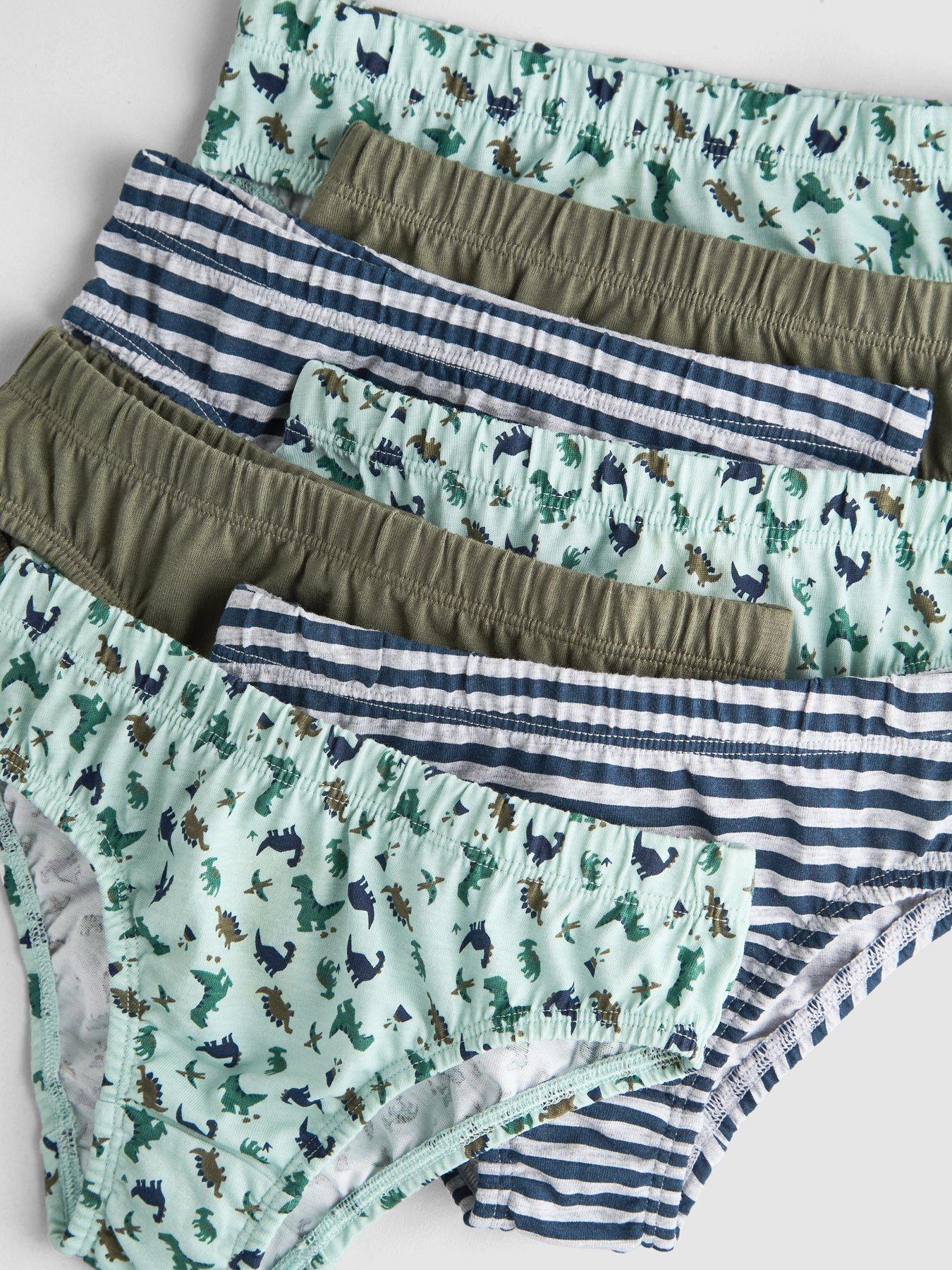 Image 4 of 5 of The Very Collection Boys' 7 Pack Dino Briefs (18 months - 7 years) - Green