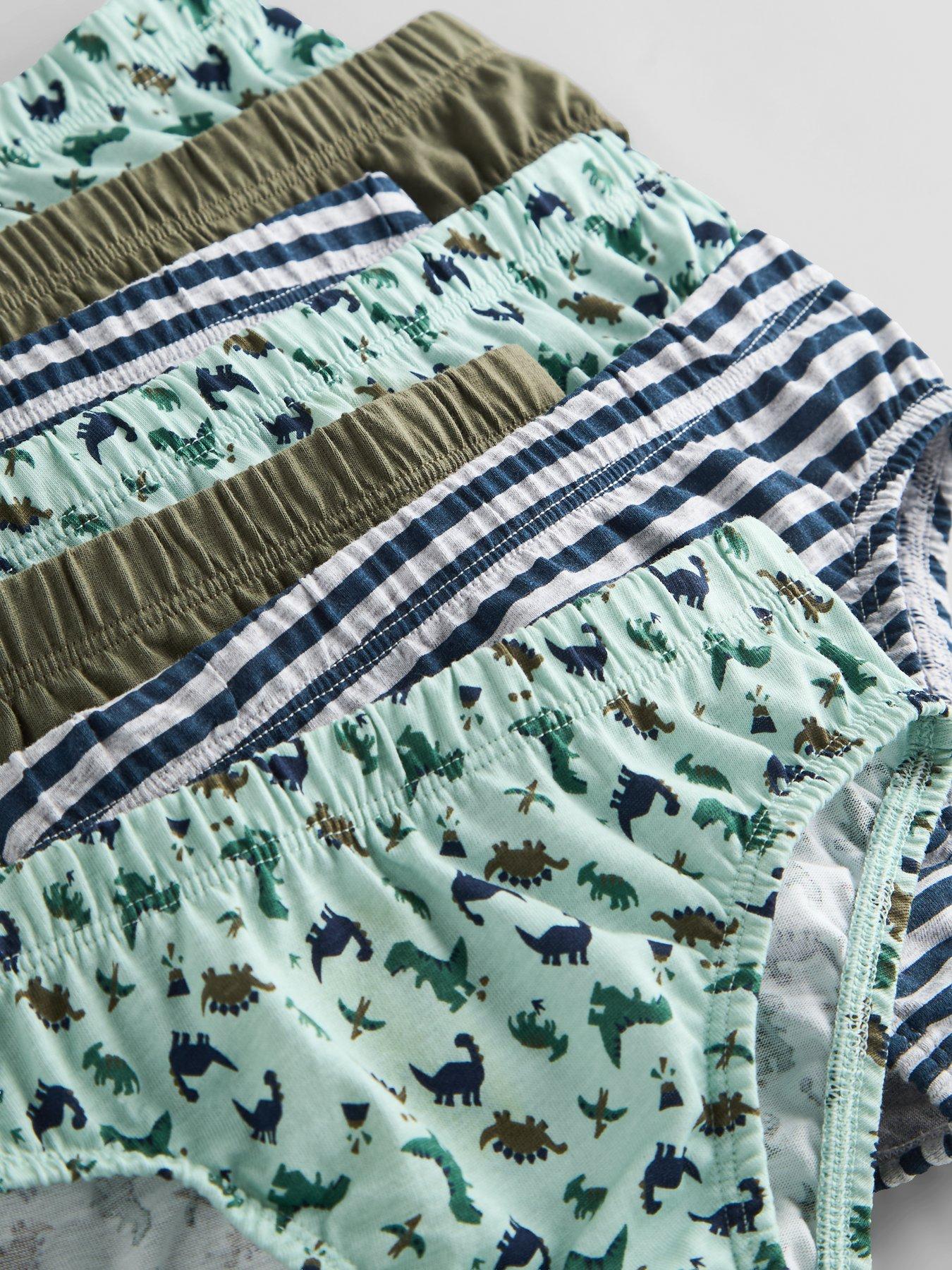 Image 5 of 5 of The Very Collection Boys' 7 Pack Dino Briefs (18 months - 7 years) - Green