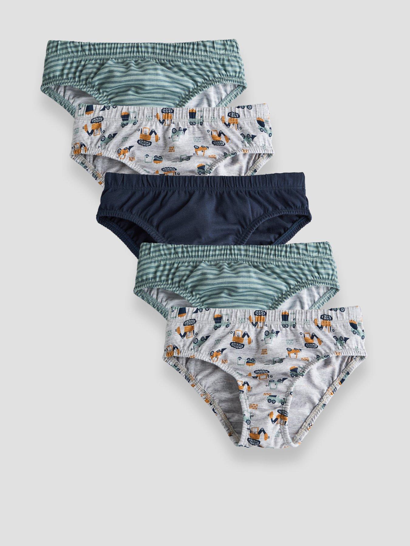 The Very Collection Boys' 5 Pack Transport Briefs - Grey