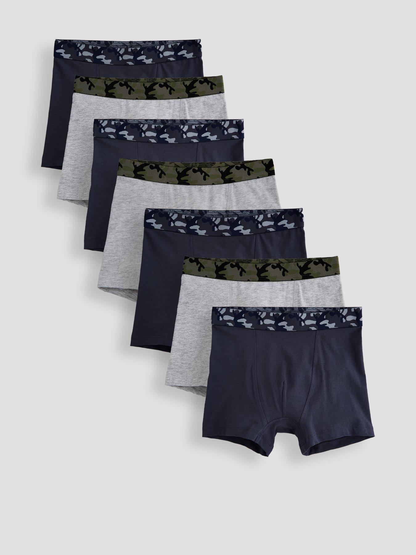 The Very Collection 7 Pack Camo Waistband Briefs - Black