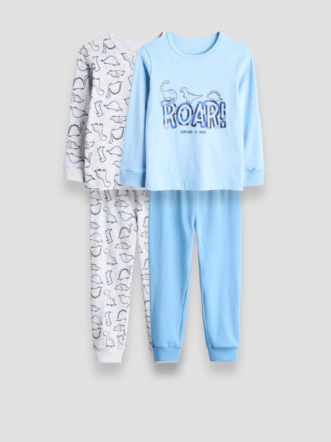 Image 1 of 5 of The Very Collection Boys' 2 Pack Roar Dino Long Sleeve Pyjama (9 months - 7 years) - Multi