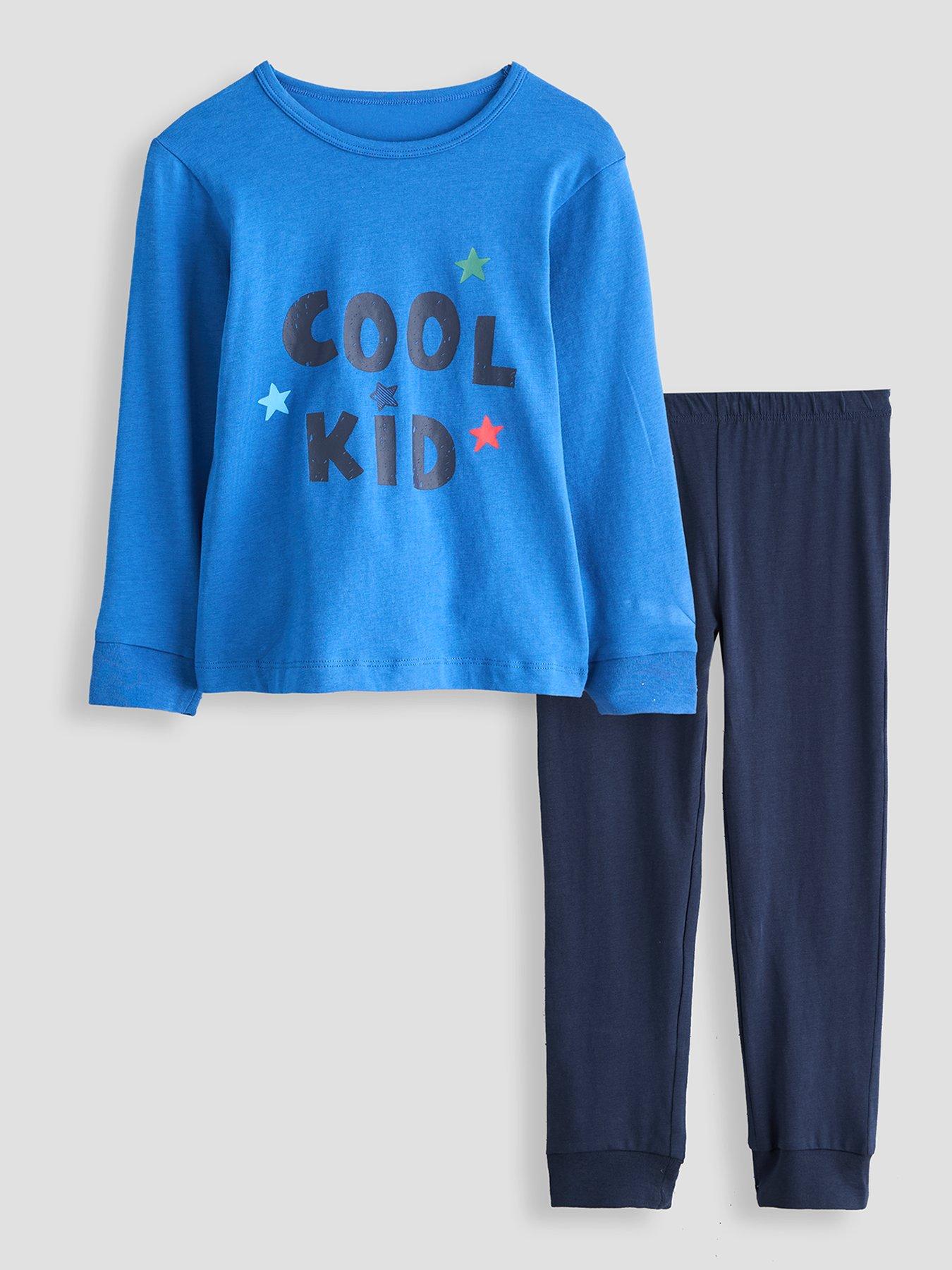 Image 1 of 5 of The Very Collection Cool Kid Single Long Sleeve Pyjama (9 months - 7 years) - Blue