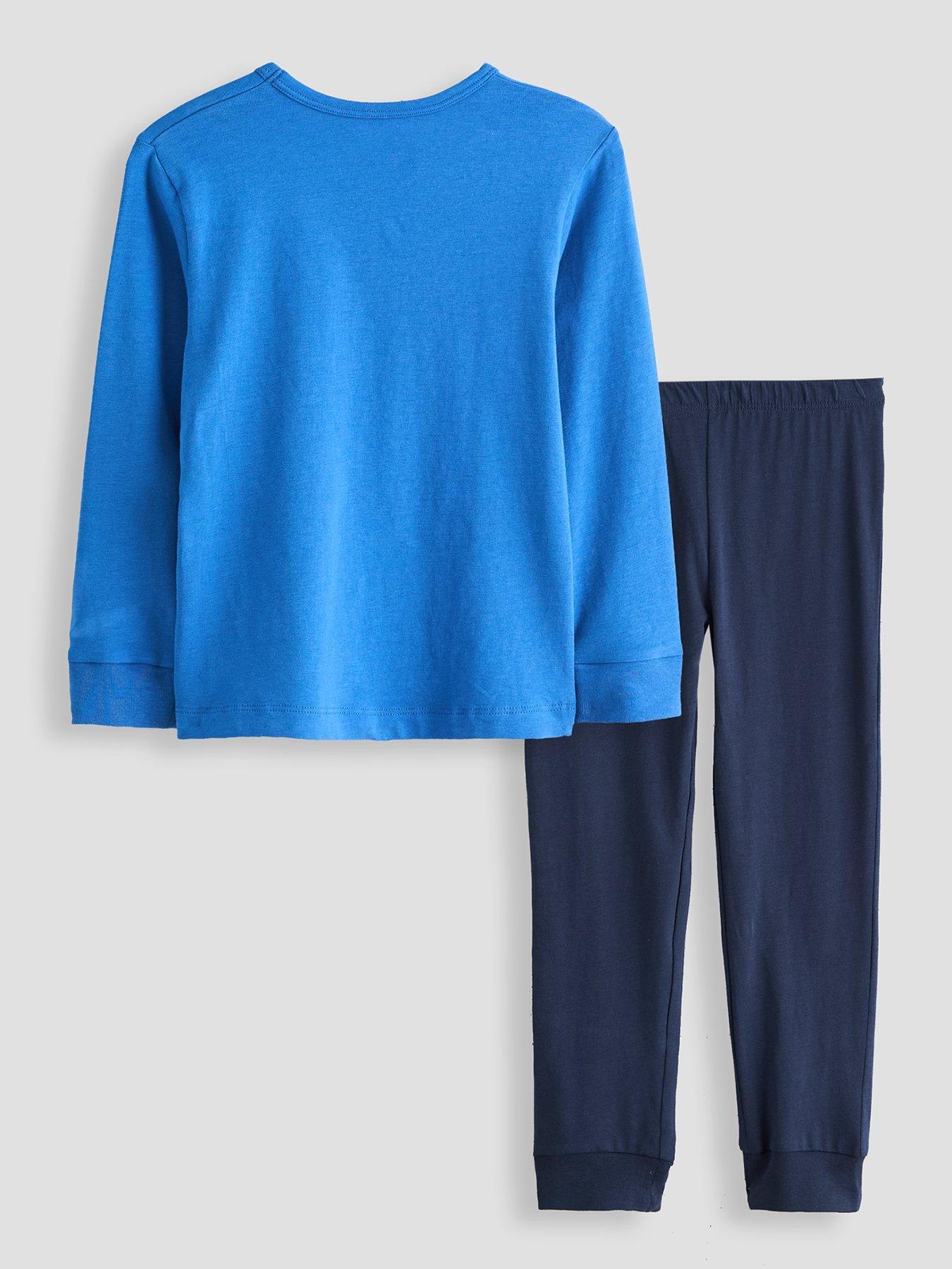 Image 2 of 5 of The Very Collection Cool Kid Single Long Sleeve Pyjama (9 months - 7 years) - Blue