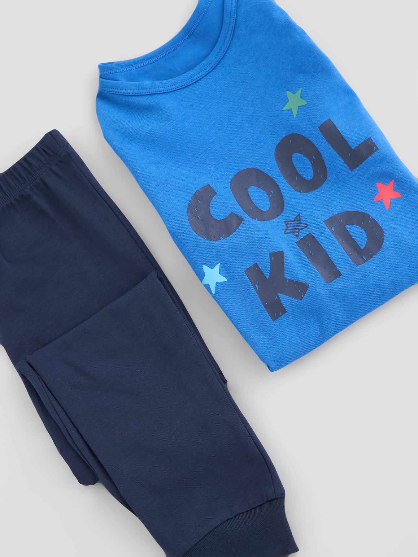 Image 3 of 5 of The Very Collection Cool Kid Single Long Sleeve Pyjama (9 months - 7 years) - Blue