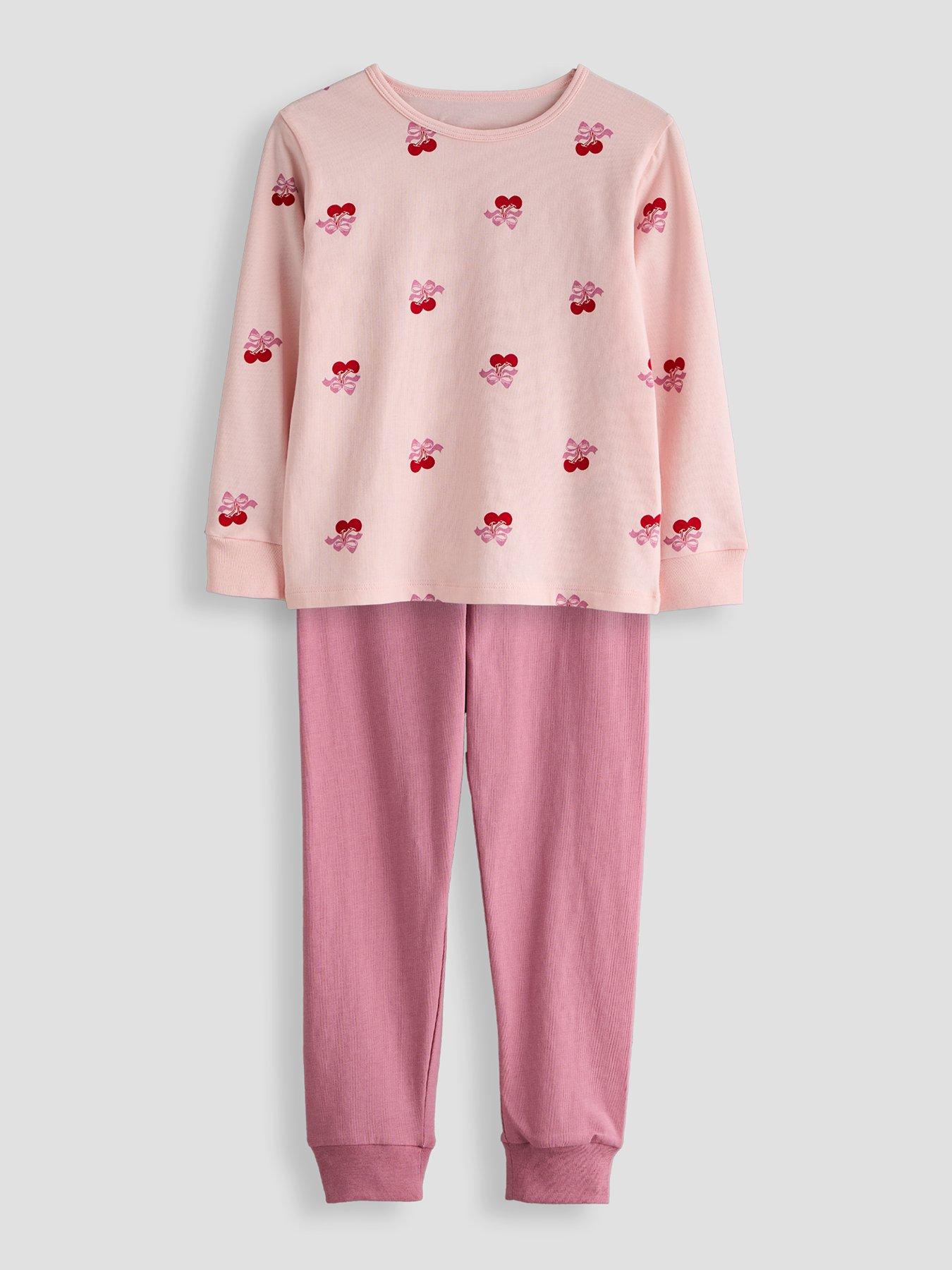 Image 2 of 5 of The Very Collection 2 Pack Cherry Printed Long Sleeve Pyjama (9 months - 7 years) - Pink