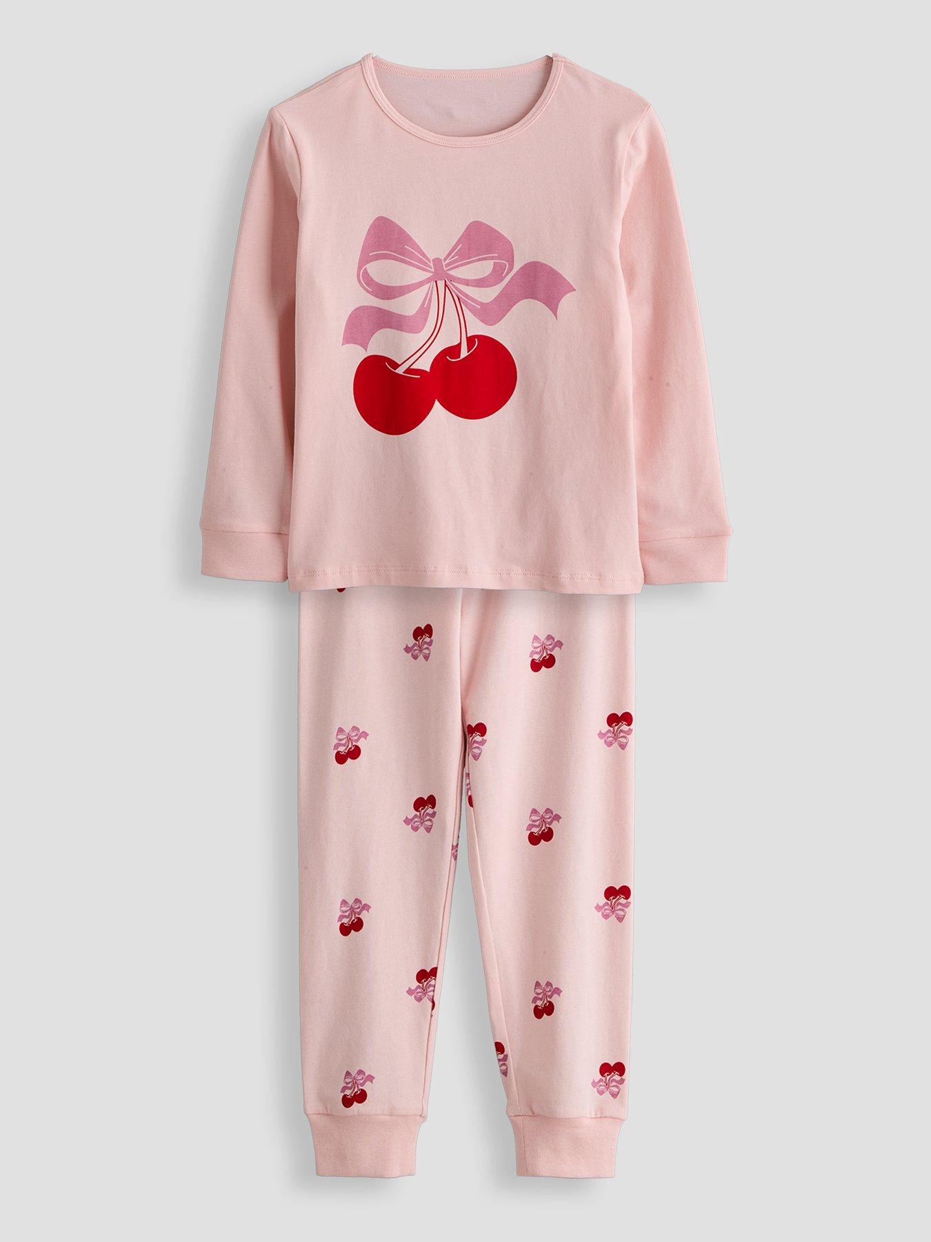 Image 3 of 5 of The Very Collection 2 Pack Cherry Printed Long Sleeve Pyjama (9 months - 7 years) - Pink