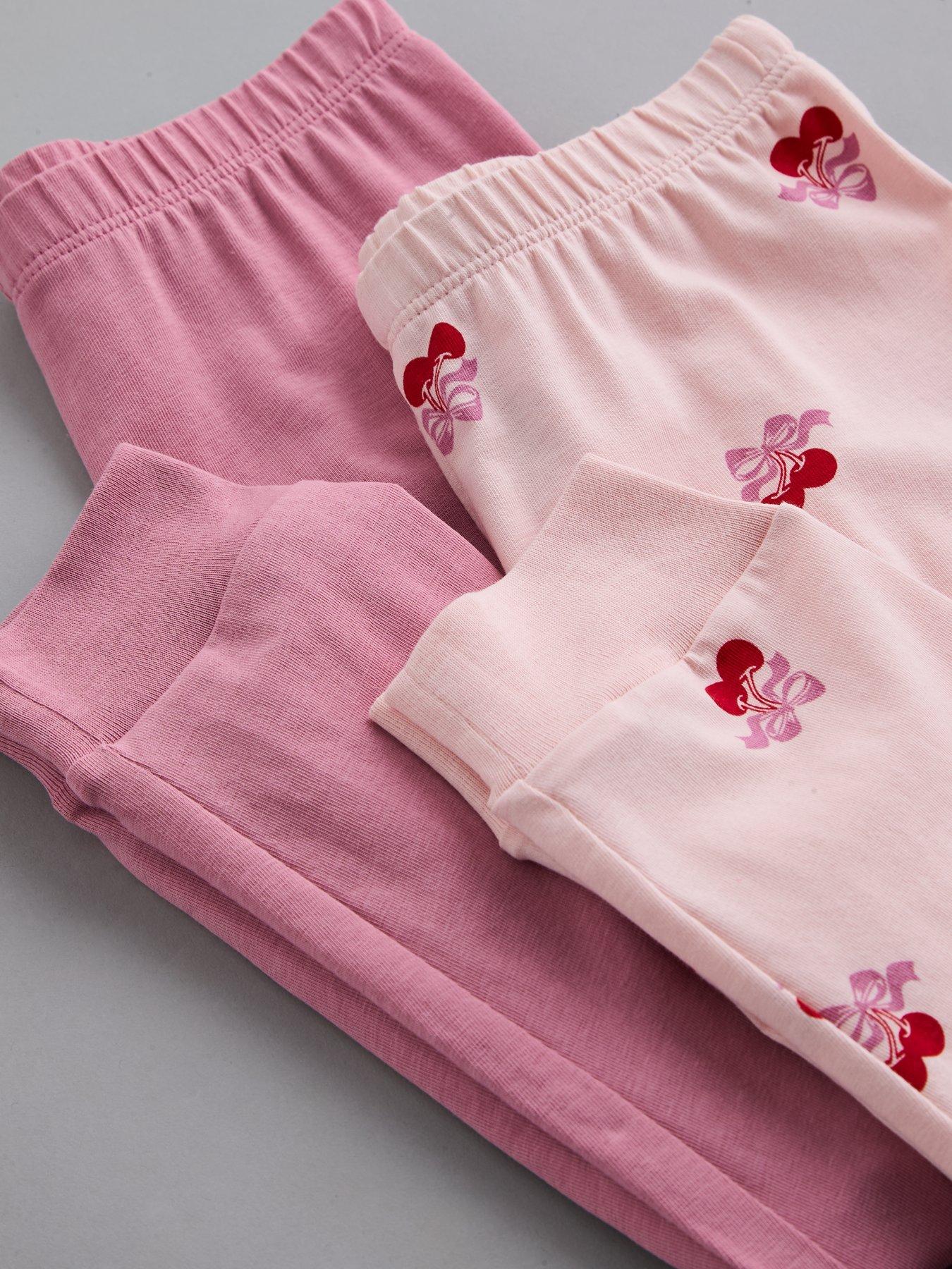 Image 5 of 5 of The Very Collection 2 Pack Cherry Printed Long Sleeve Pyjama (9 months - 7 years) - Pink