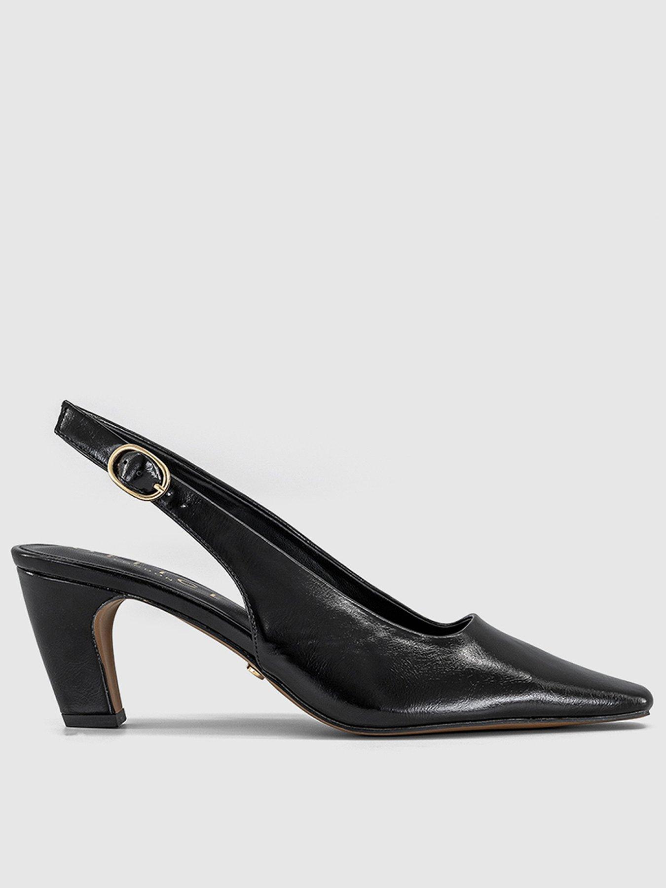 Image 1 of 5 of OFFICE Monaco - Chisel Toe Slingback Court Heel - Black